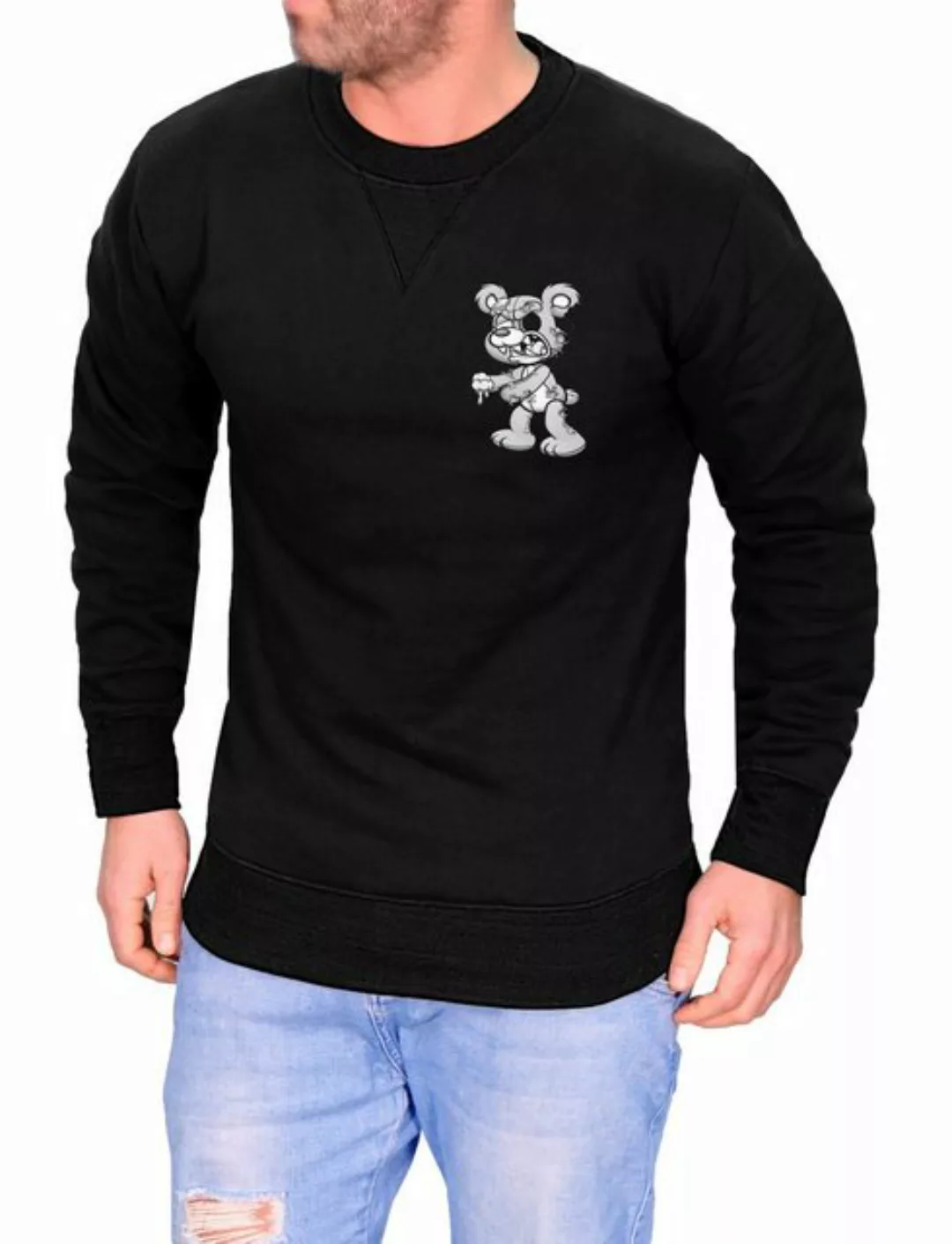 RMK Rundhalspullover Herren Pullover Langarmshirt Sweatshirt Pulli mit Cart günstig online kaufen