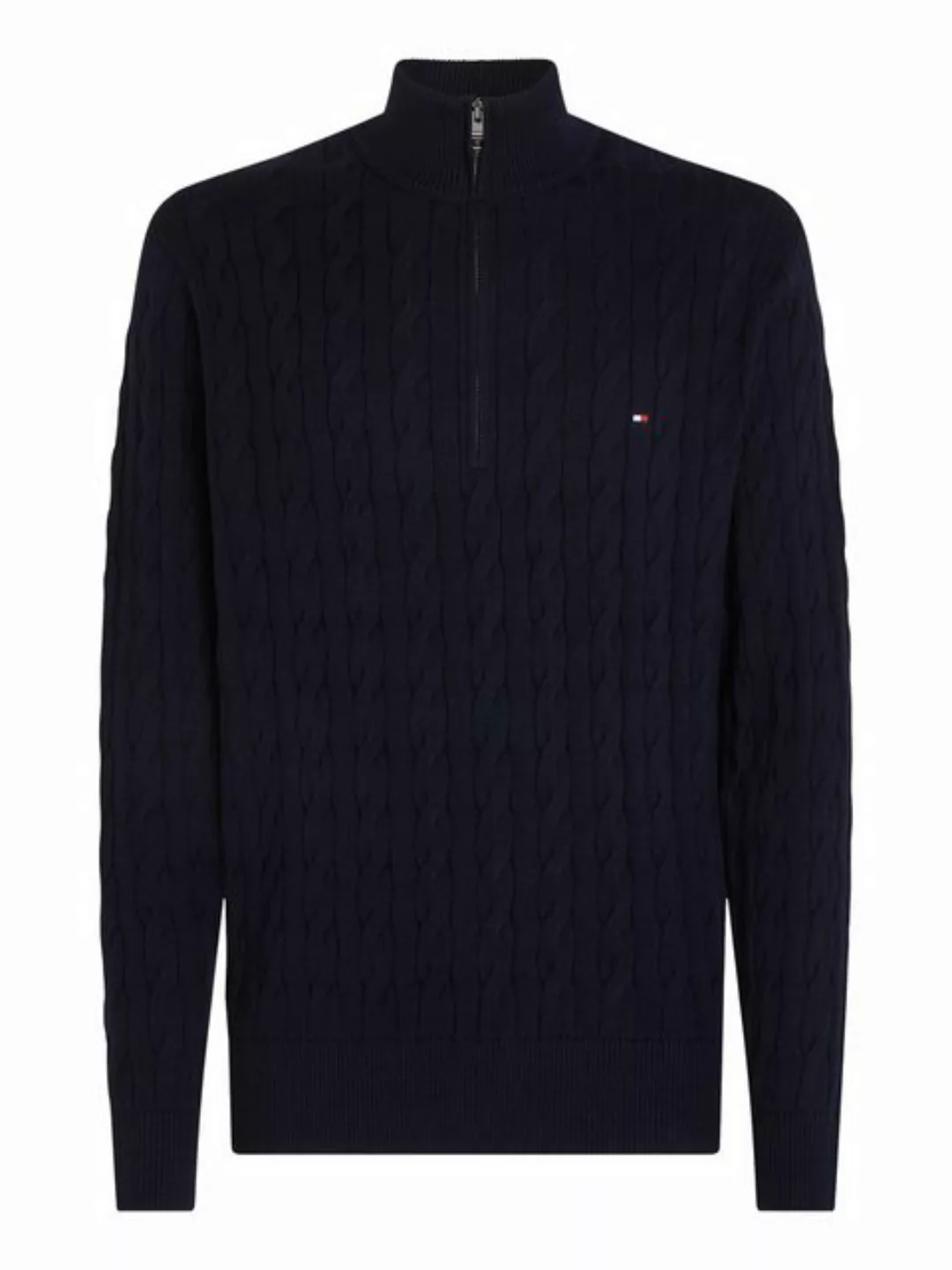 Tommy Hilfiger Strickpullover "CLASSIC COTTON CABLE ZIP MOCK", mit modische günstig online kaufen