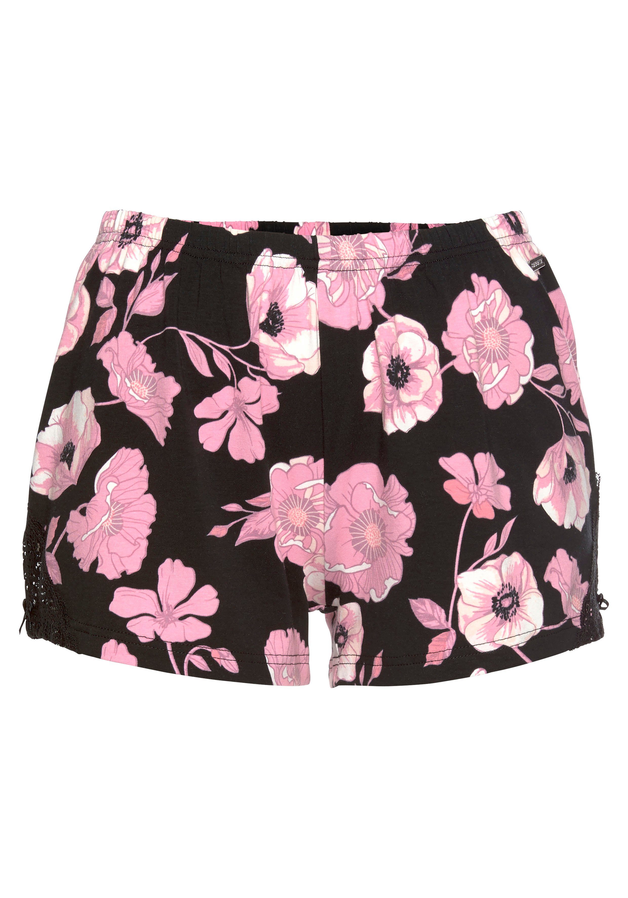 LASCANA Shorts, mit Spitzeneinsätzen günstig online kaufen