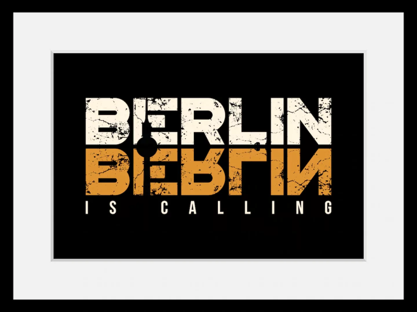 queence Bild "BERLIN IS CALLING", Städte-Stadt-Deutschland-Gebäude-Schriftz günstig online kaufen