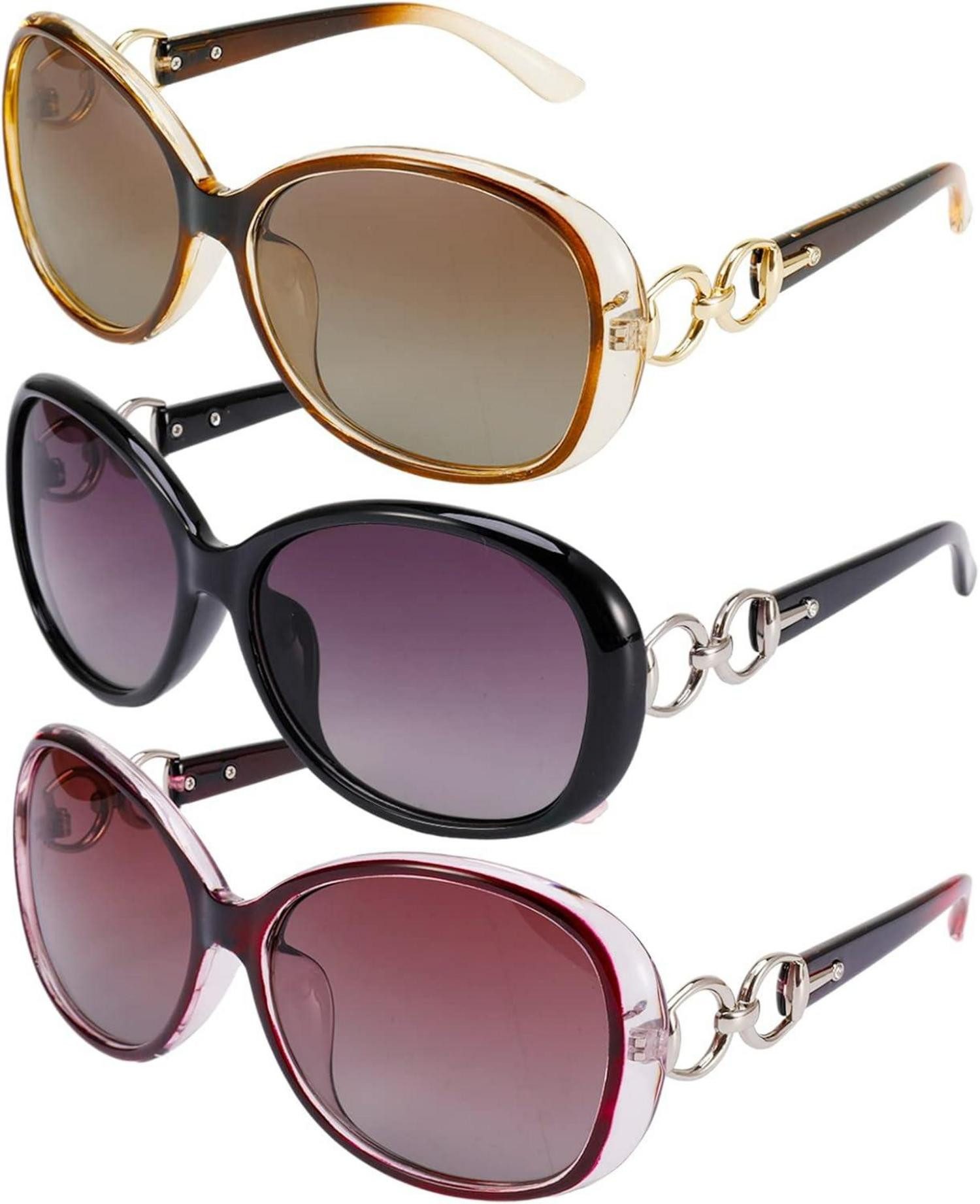 LuxusKollektion Retrosonnenbrille 3er Set Damen Polarisierte günstig online kaufen