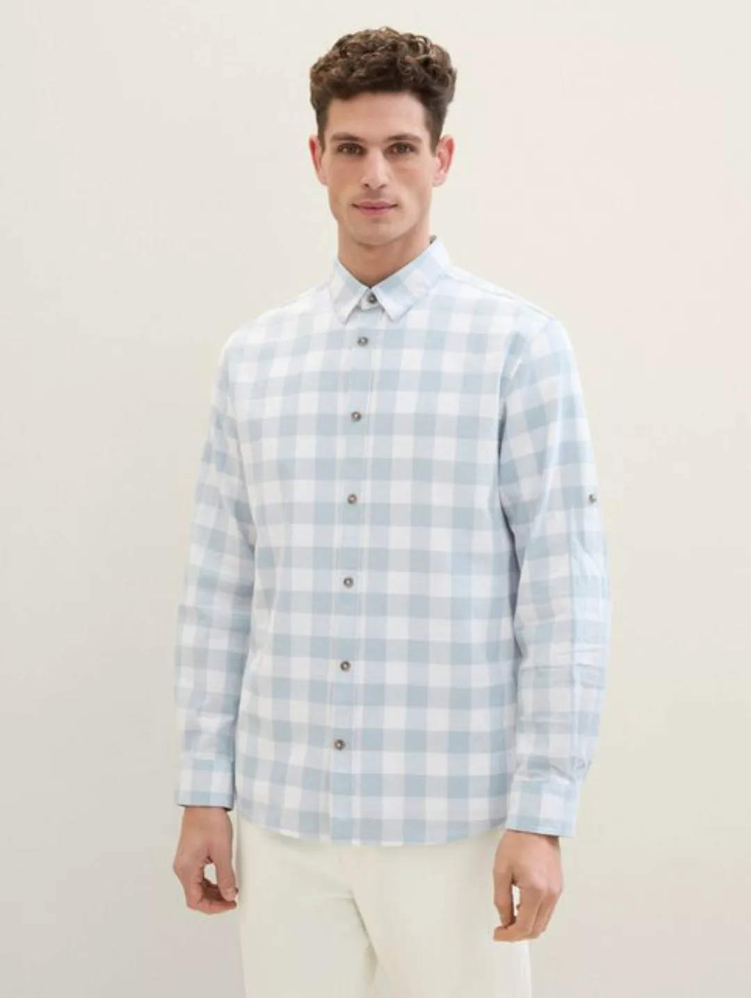 TOM TAILOR Langarmhemd Hemd mit Karomuster günstig online kaufen