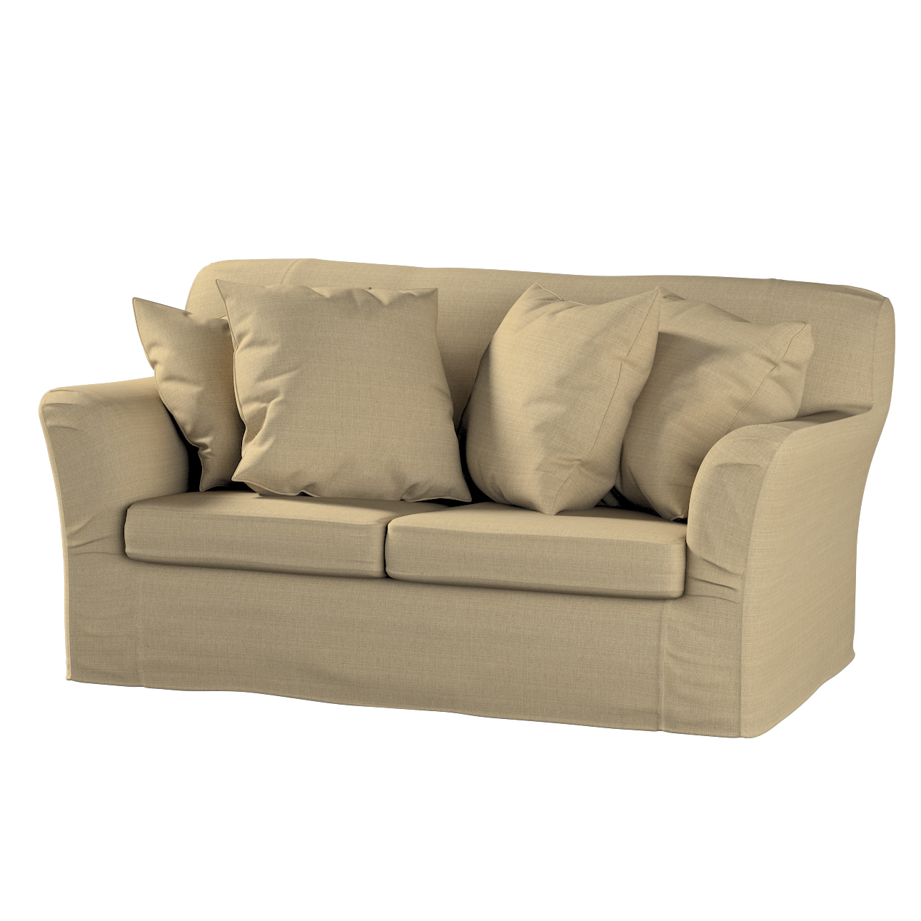 Bezug für Tomelilla 2-Sitzer Sofa nicht ausklappbar, dunkelbeige, Sofahusse günstig online kaufen