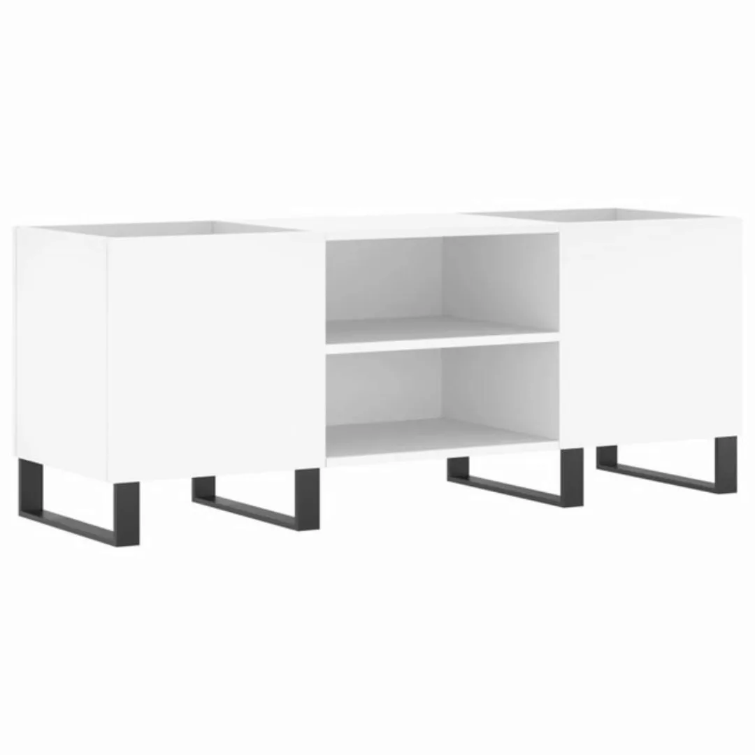 vidaXL Beistellschrank Plattenschrank Weiß 121x38x48 cm Holzwerkstoff günstig online kaufen