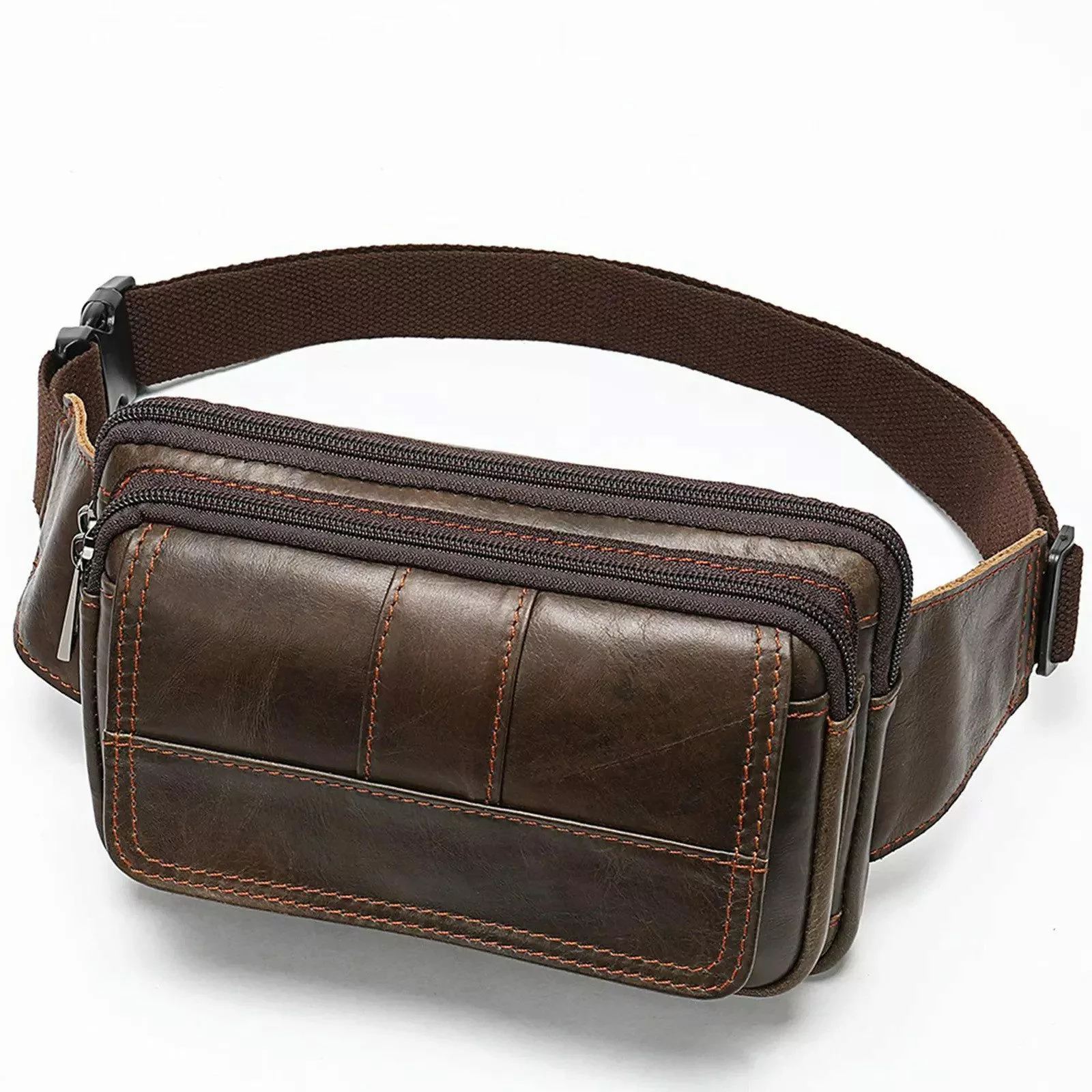 YUBRO-STUDIO Bauchtasche Herren Echtleder Bauchtasche Mehrere günstig online kaufen