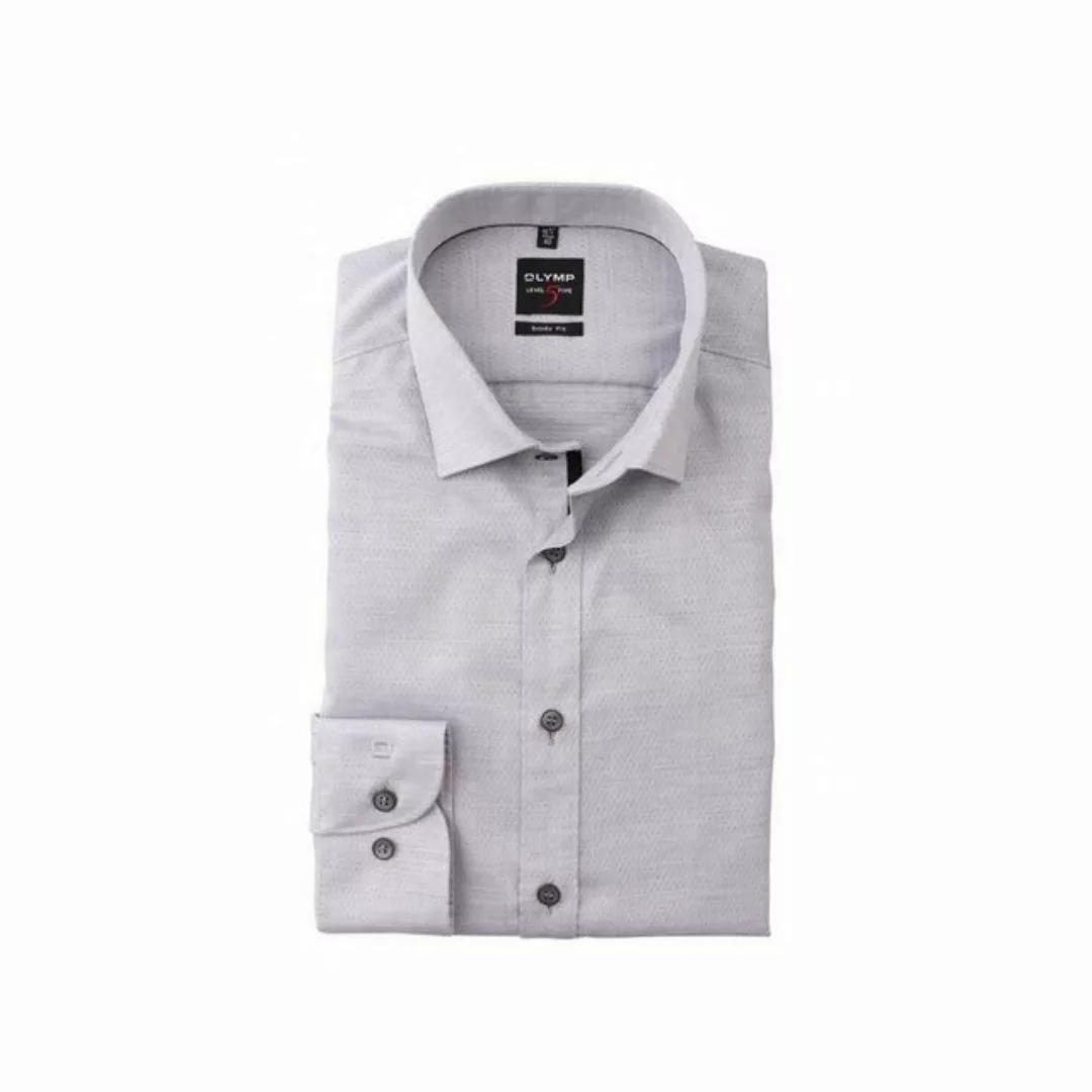 OLYMP Langarmhemd grau regular fit (1-tlg) günstig online kaufen