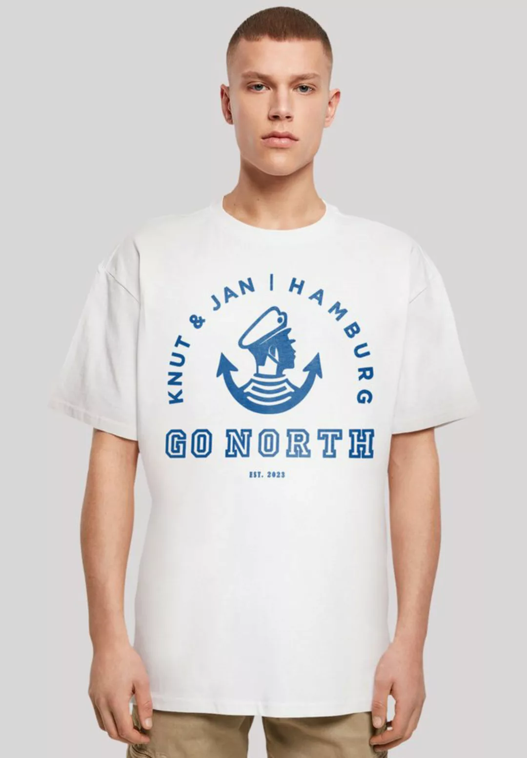 F4NT4STIC T-Shirt "Go North Knut Jan Hamburg Knut Jan Hamburg", Print günstig online kaufen
