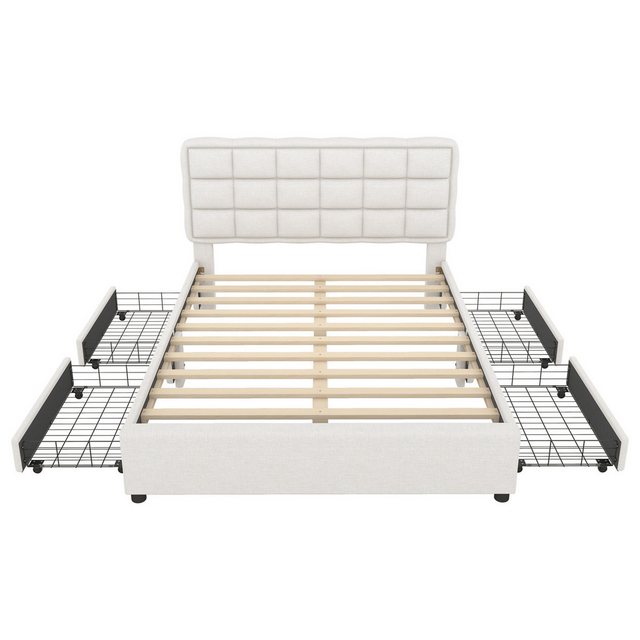 Gotagee Polsterbett Multifunktionsbett Einzelbett Jugendbett Leinen mit vie günstig online kaufen