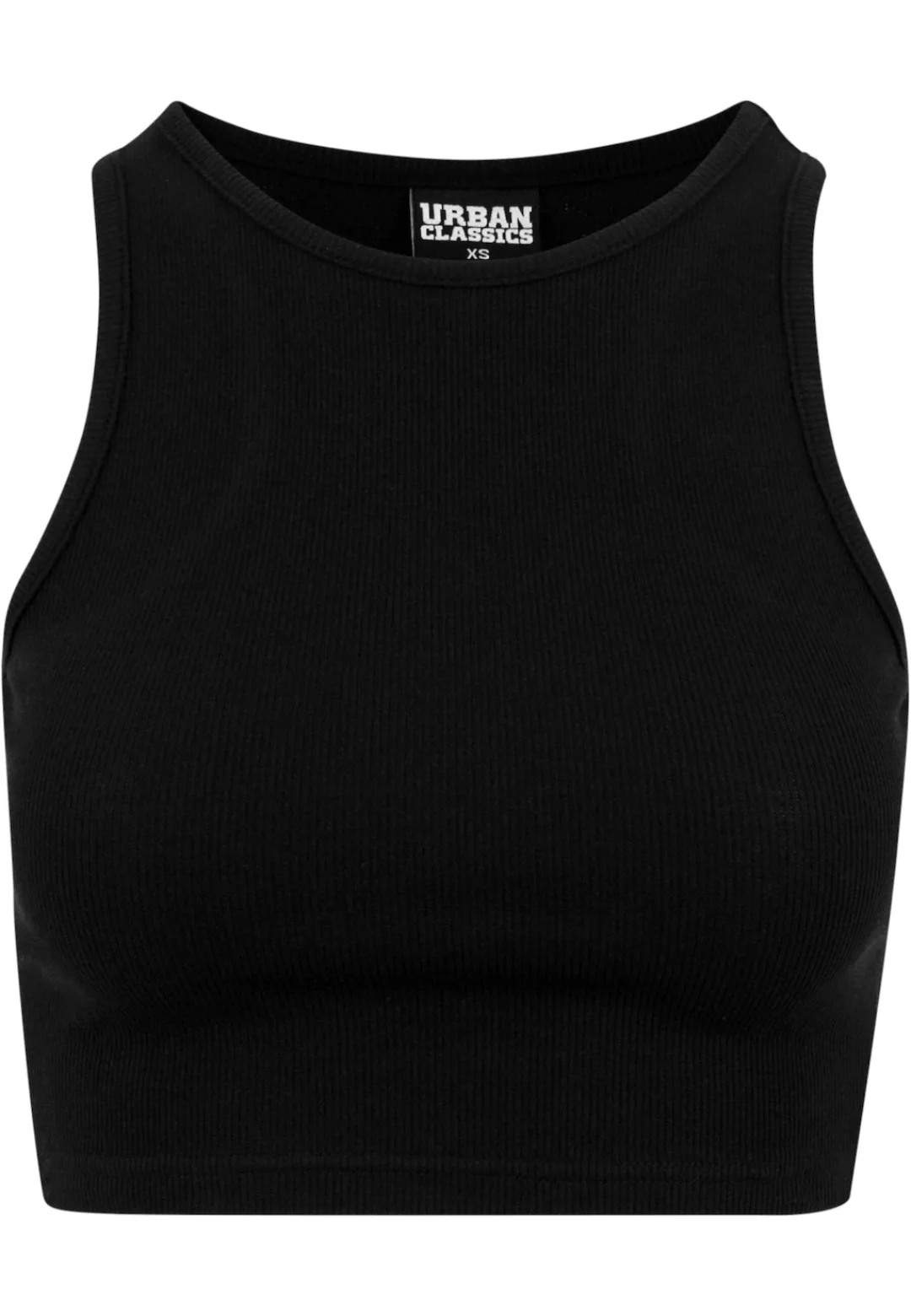 URBAN CLASSICS Muskelshirt "Urban Classics Damen Ladies Cropped Rib Top" günstig online kaufen