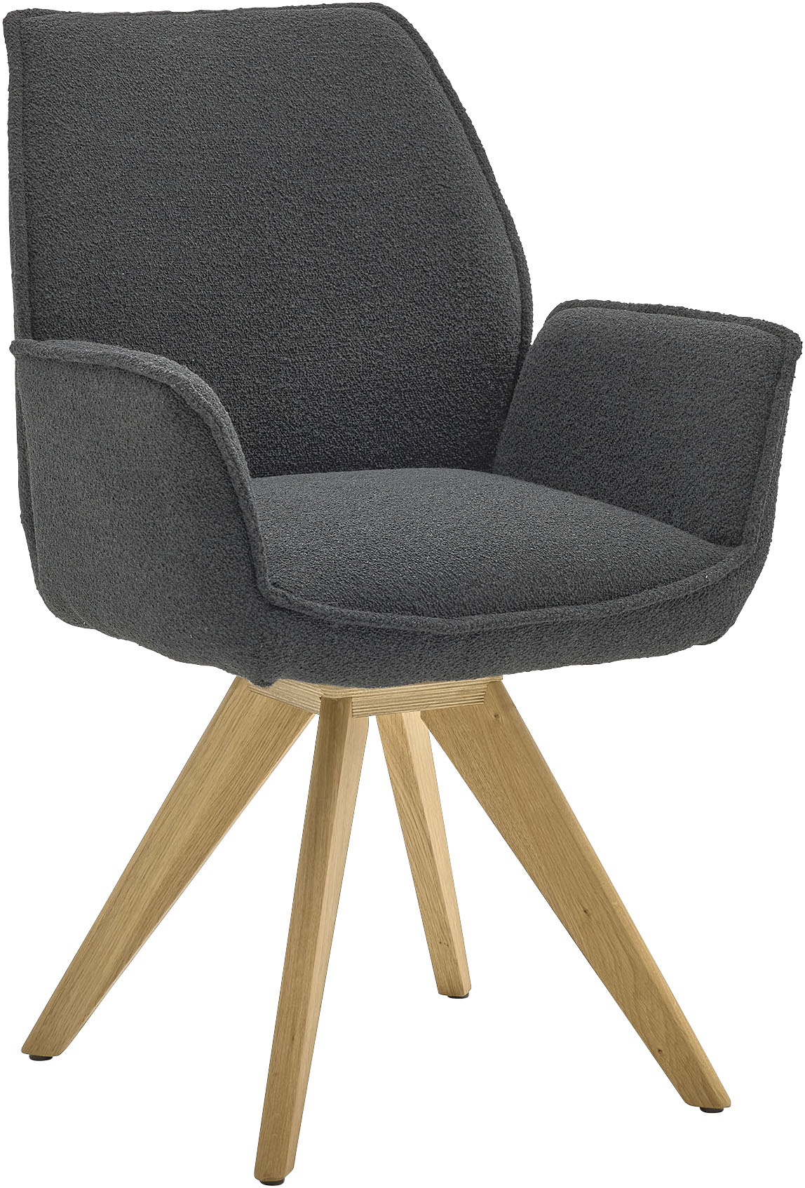 Musterring Esszimmerstuhl "Tiama", (Set), 2 St., Bouclé, Stativgestell Eich günstig online kaufen