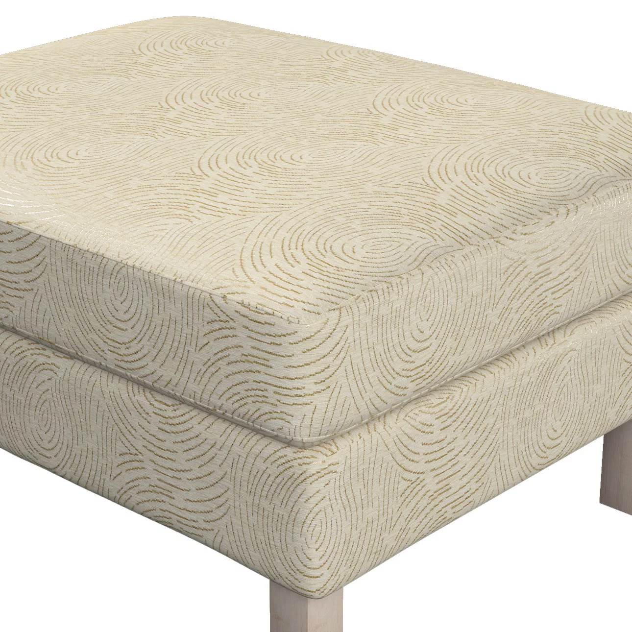 Bezug für Karlstad Hocker, beige-golden, Husse, Karstadt Hocker, Living II günstig online kaufen