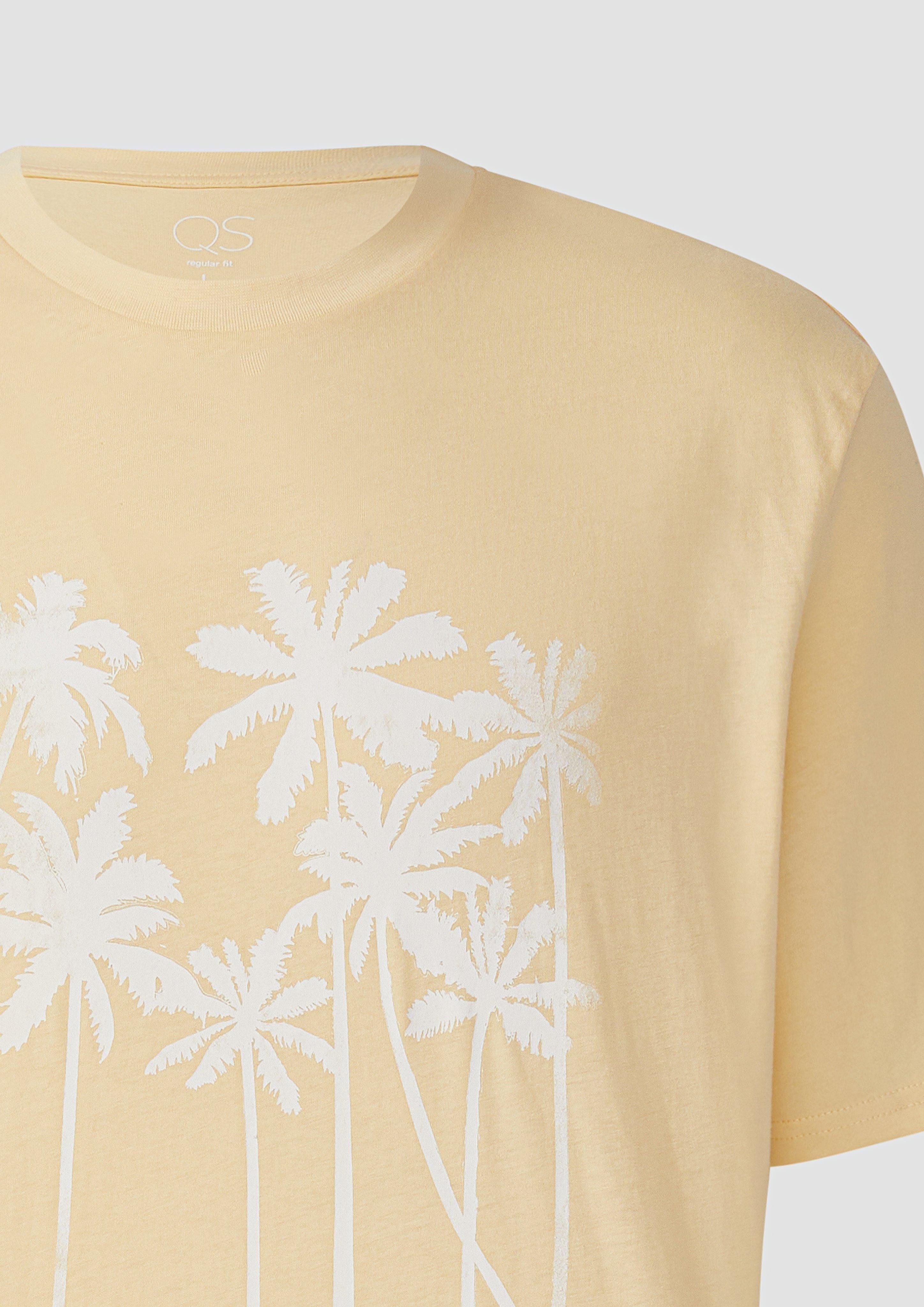 QS Kurzarmshirt Rundhals-T-Shirt mit Frontprint günstig online kaufen