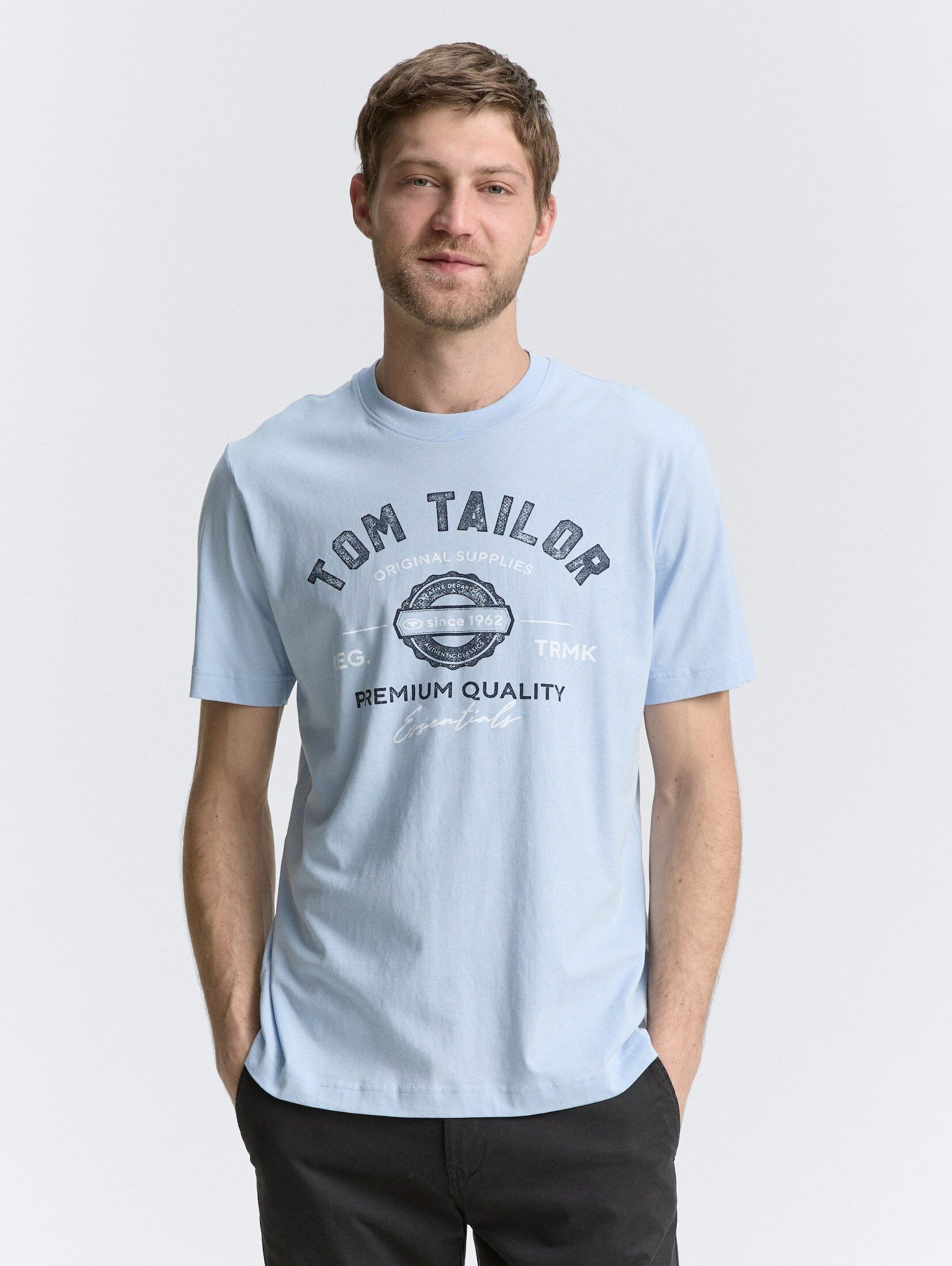 TOM TAILOR T-Shirt mit großem Logofrontprint günstig online kaufen