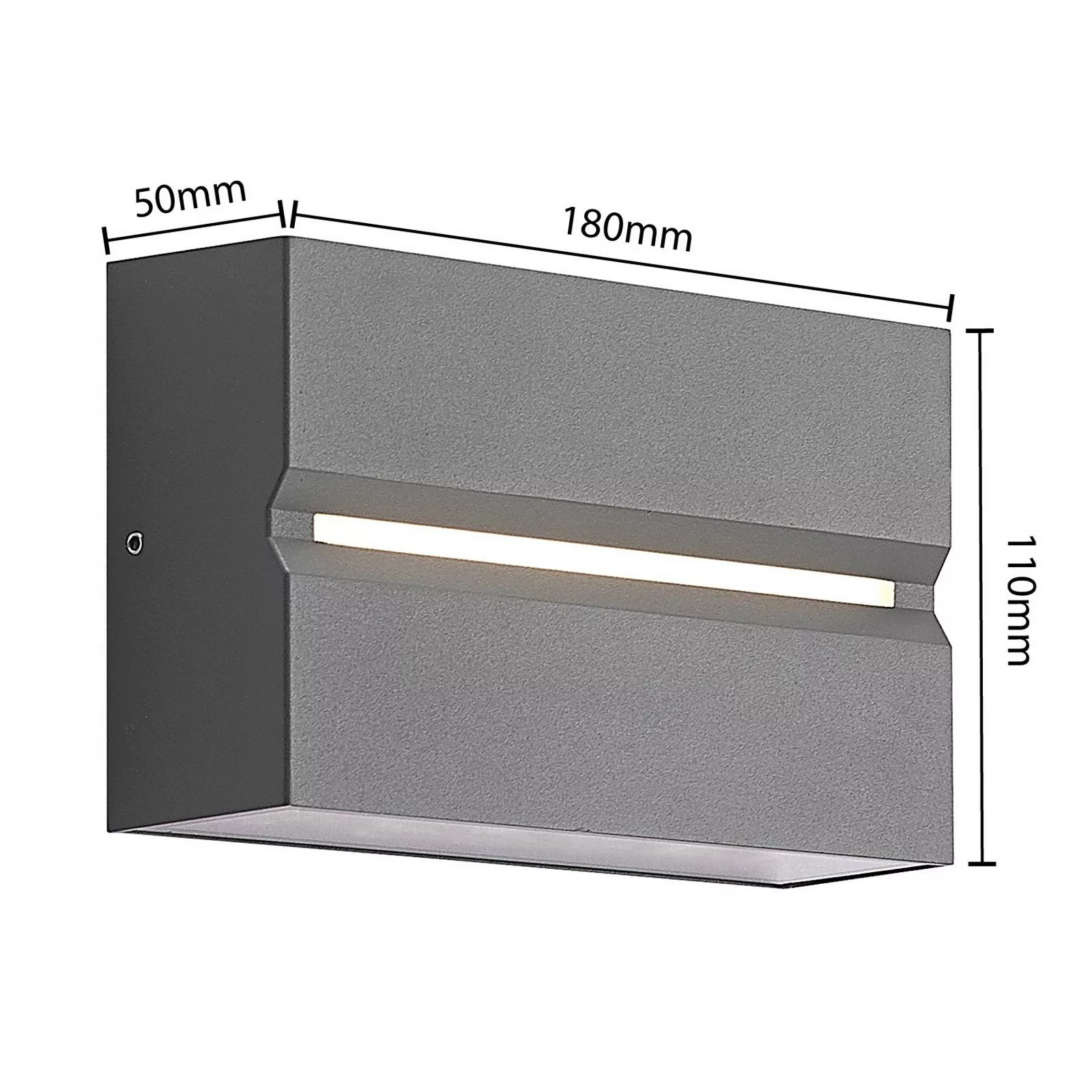 Prios Itarion LED-Außenwandlampe, Schirm klar günstig online kaufen