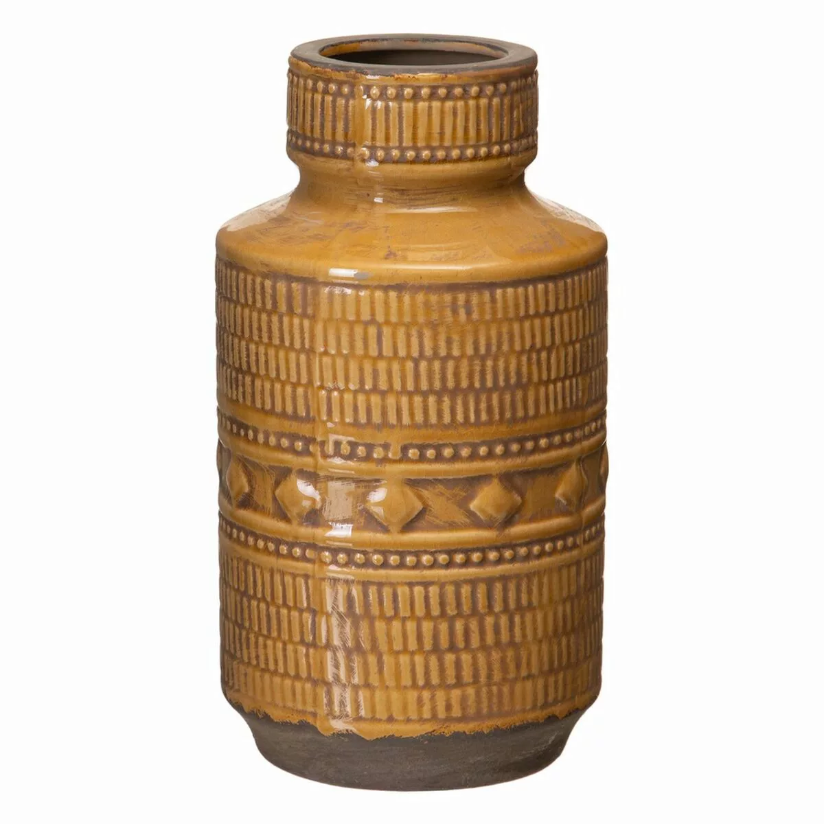 Vase 18 X 18 X 32,5 Cm Aus Keramik Senf günstig online kaufen