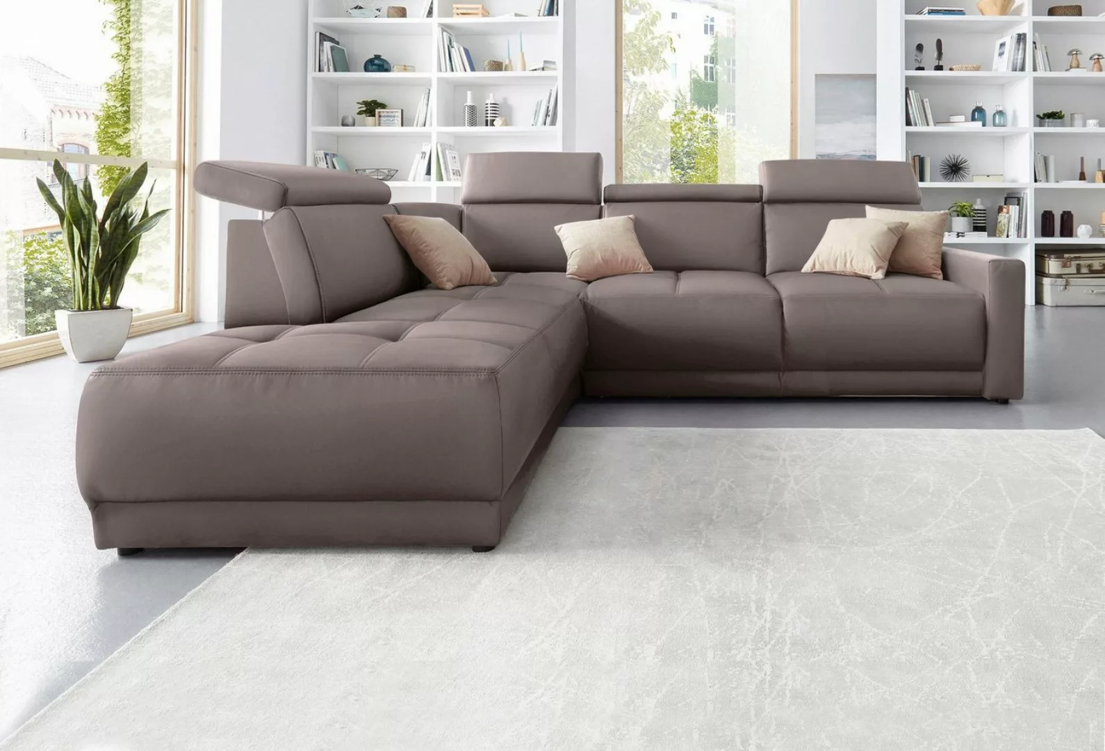 DOMO collection Ecksofa "Ava L-Form", mit Ottomane, Federkern wahlweise mit günstig online kaufen