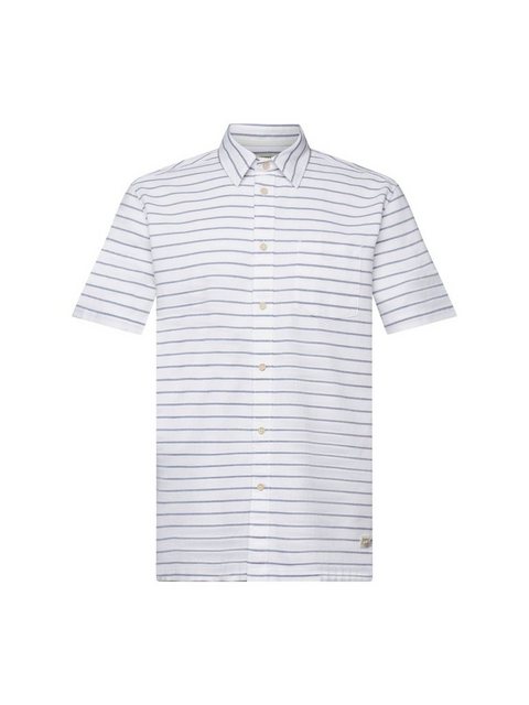 Esprit Kurzarmhemd Hemd aus gestreiftem Waffel-Piqué, 100 % Baumwolle günstig online kaufen