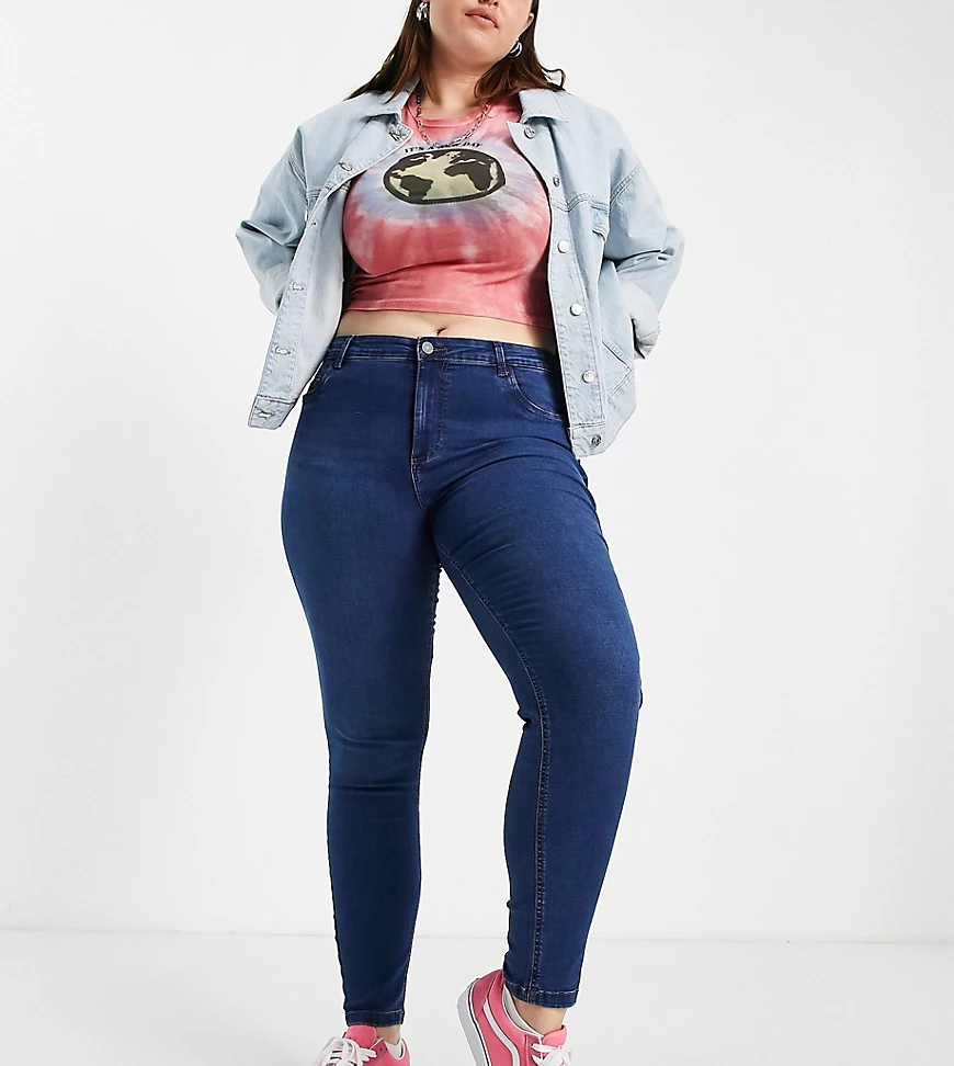 Noisy May Callie Skinny Vi021mb Curve Jeans Mit Hoher Taille 54 Medium Blue günstig online kaufen