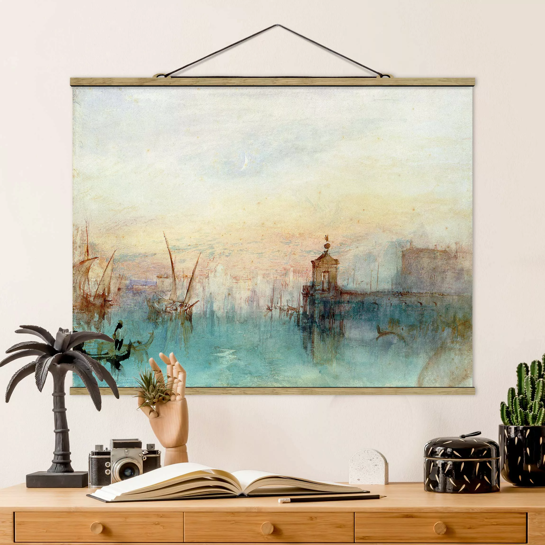 Stoffbild Strand mit Posterleisten - Querformat William Turner - Venedig mi günstig online kaufen