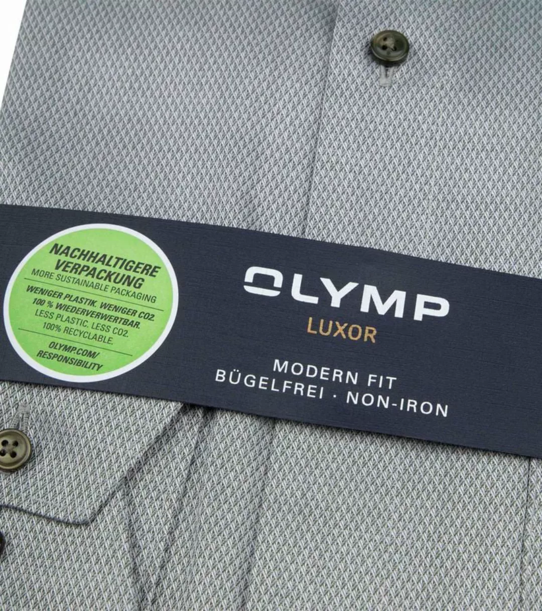 OLYMP Luxor Hemd Stretch Grün - Größe 38 günstig online kaufen
