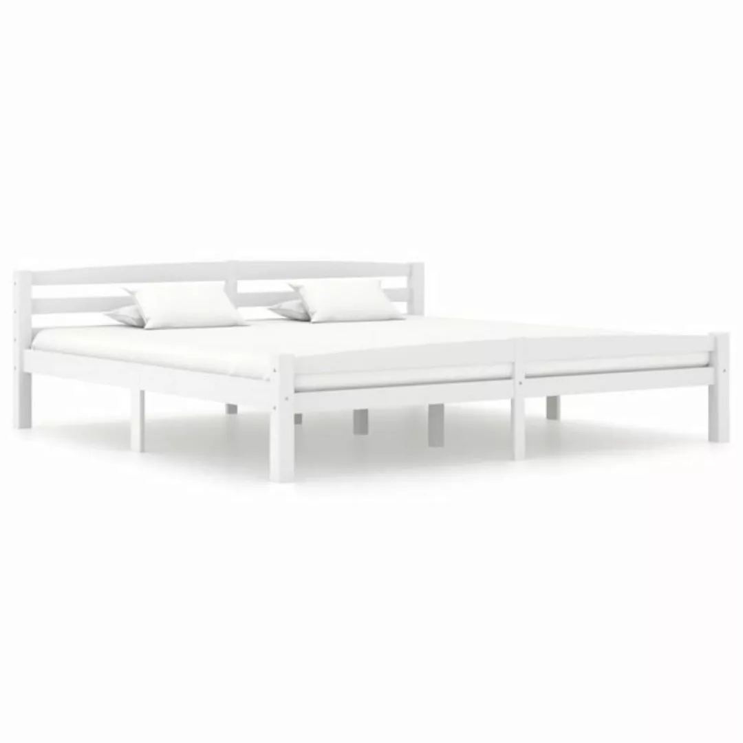 vidaXL Bettgestell Massivholzbett Dunkelgrau Kiefer 200x200 cm Bett Bettges günstig online kaufen