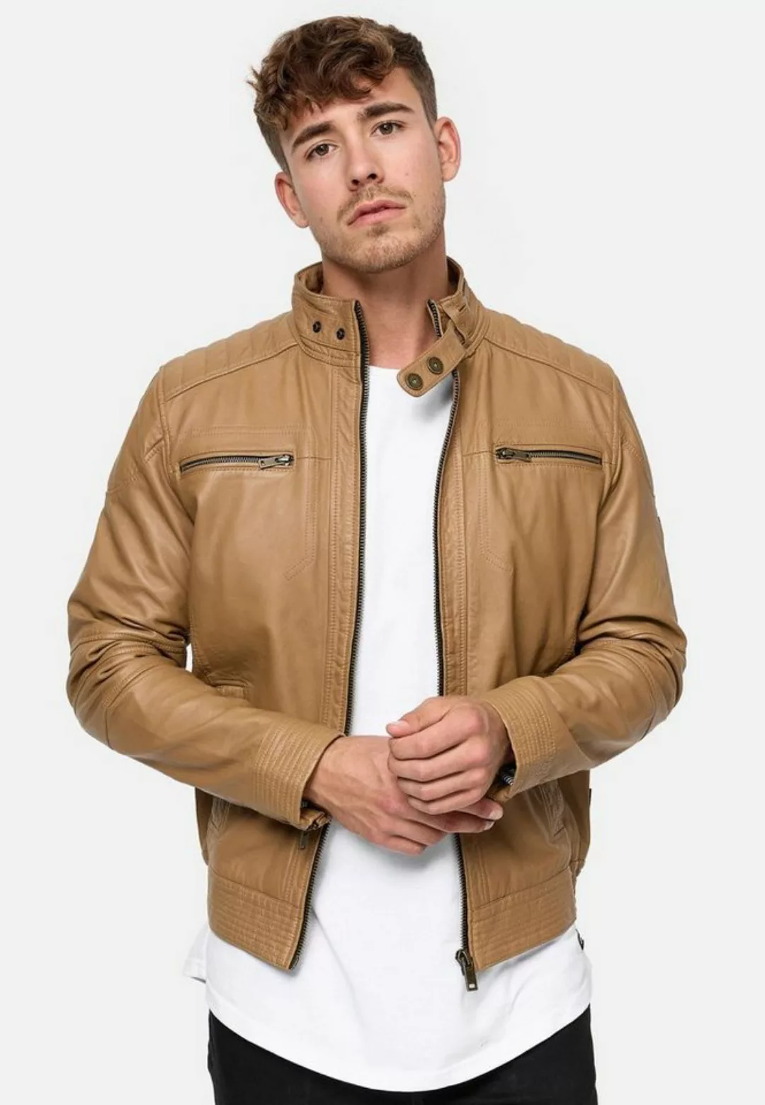 Indicode Lederjacke Germo günstig online kaufen