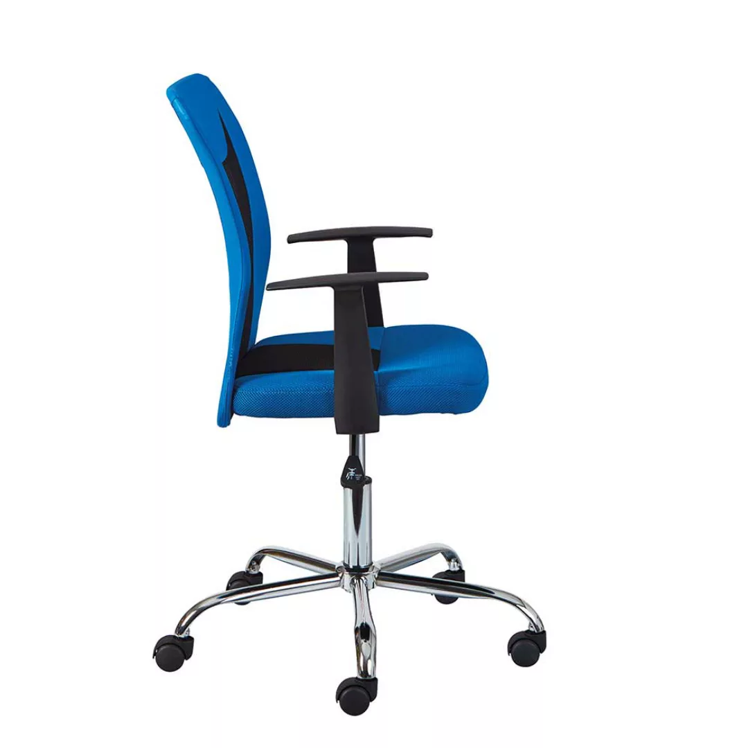 Schreibtischstuhl in Blau und Schwarz Mesh günstig online kaufen