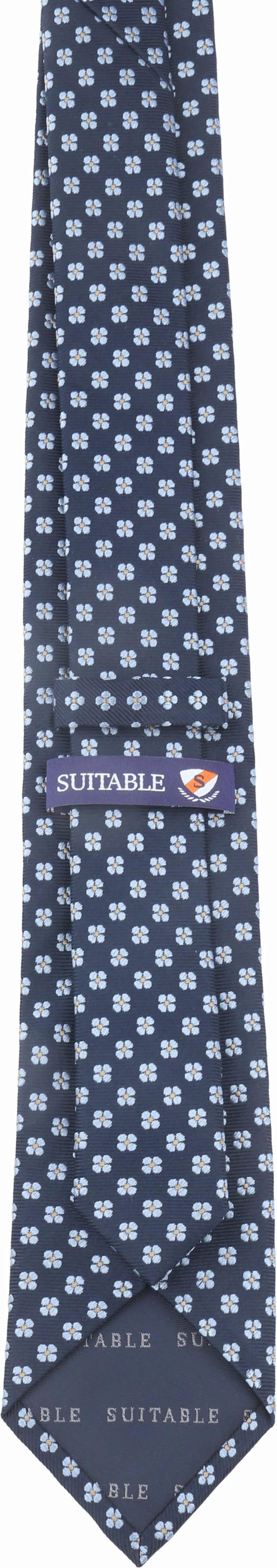 Suitable Krawatte Seide Blumen Navy - günstig online kaufen