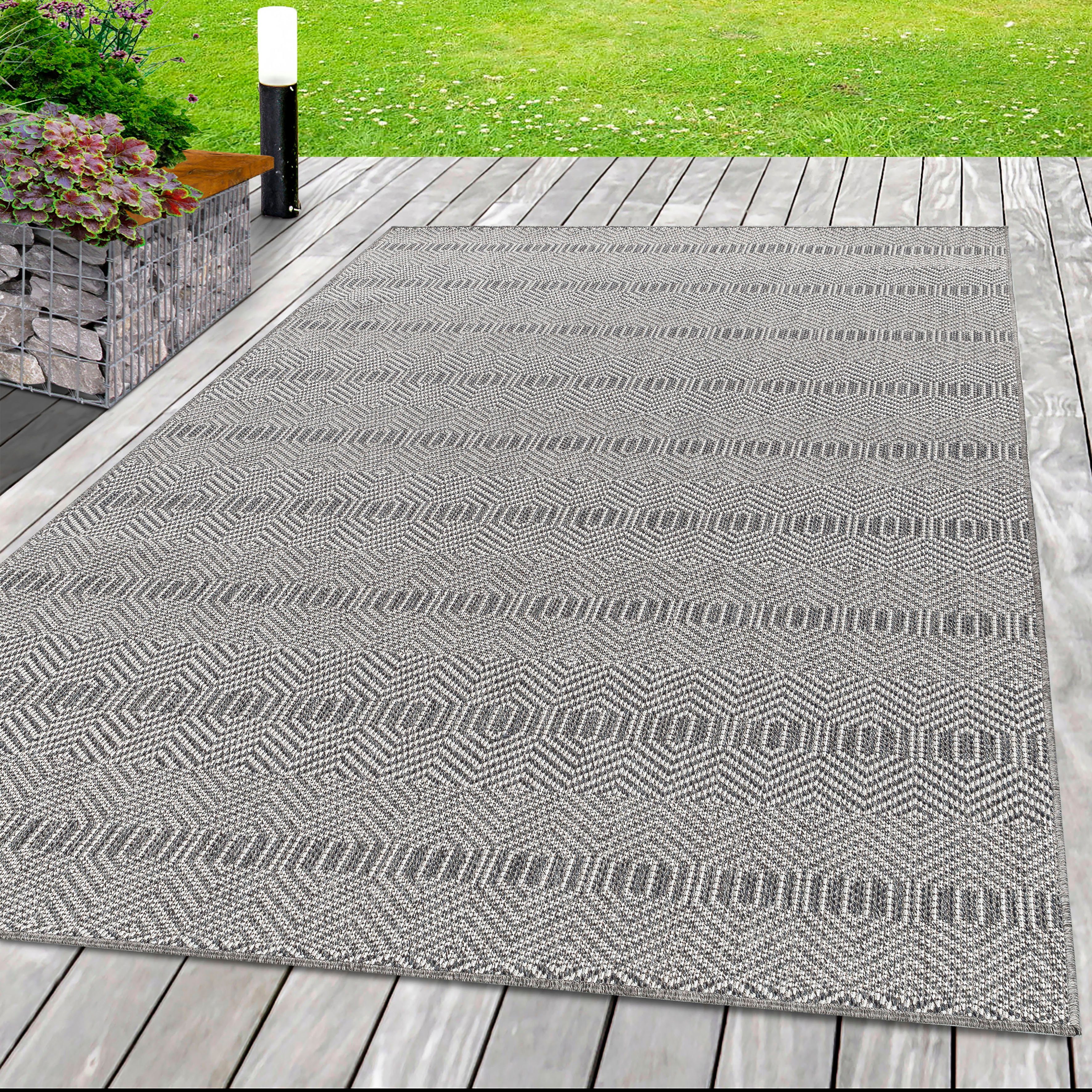 Ayyildiz In- und Outdoor-Teppich Aruba 4904 Grau 60 cm x 100 cm günstig online kaufen