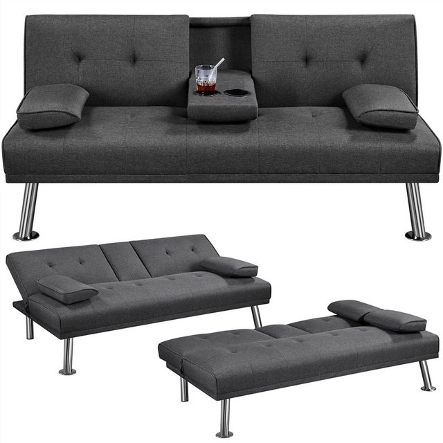 Yaheetech Schlafsofa Klappbares Couch Sofa mit Schlaffunktion Bettsofa, Lie günstig online kaufen