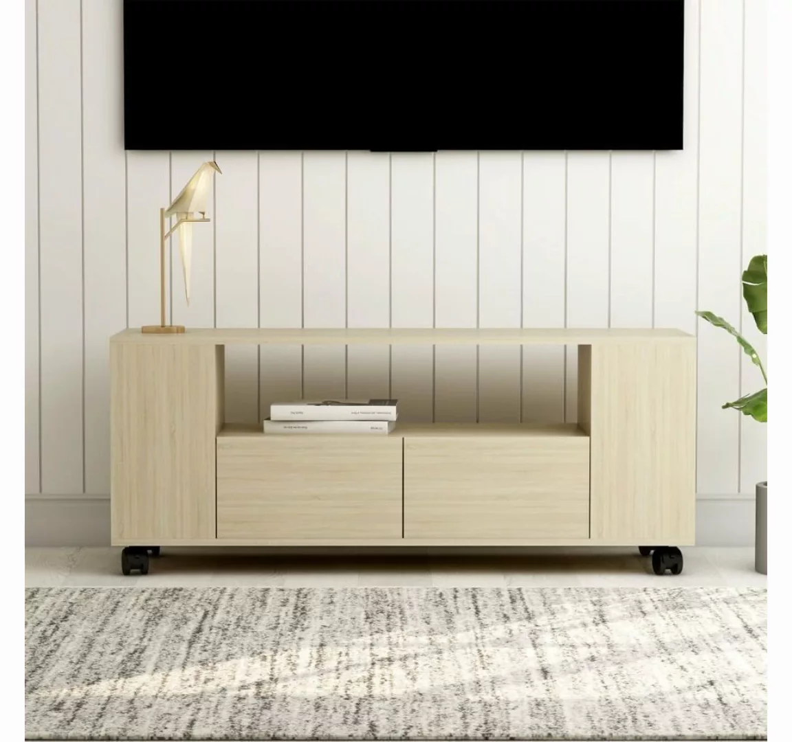 furnicato TV-Schrank Sonoma-Eiche 120x35x48 cm Holzwerkstoff günstig online kaufen