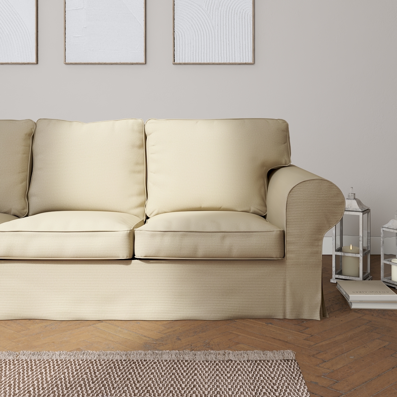 Bezug für Ektorp 3-Sitzer Schlafsofa, neues Modell (2013), beige, 40cm x 30 günstig online kaufen