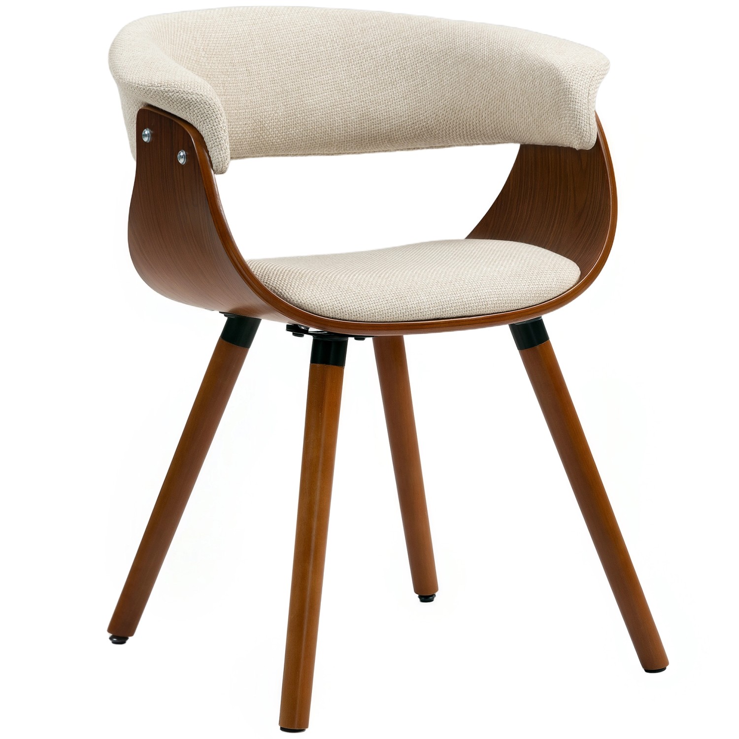 HOMCOM Esszimmerstuhl Polyester Schaumstoff 62L x 55B x 75H cm Beige günstig online kaufen