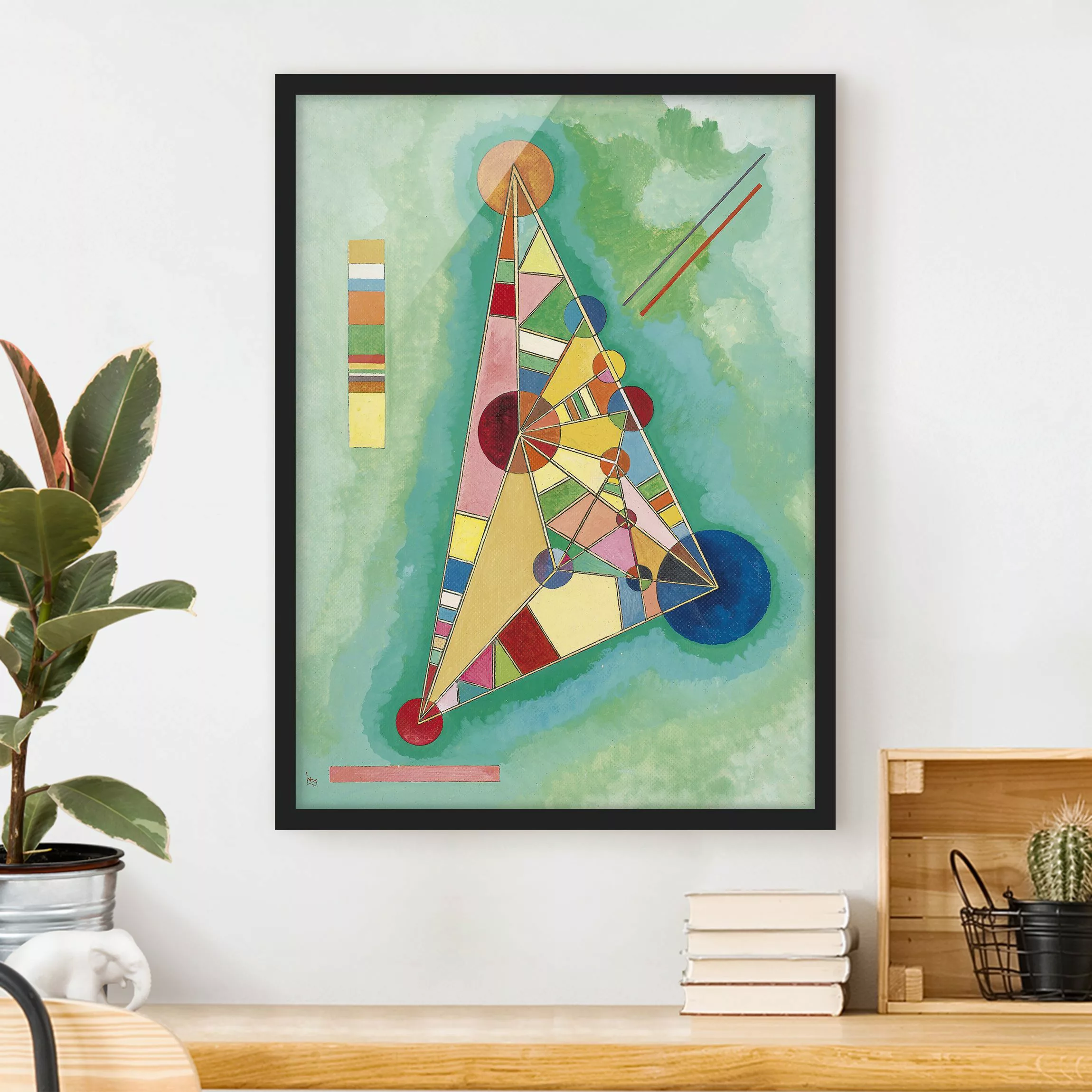 Bild mit Rahmen Kunstdruck - Hochformat Wassily Kandinsky - Dreieck günstig online kaufen