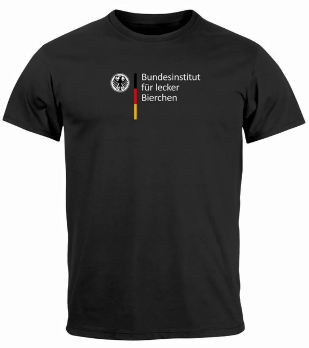 MoonWorks Print-Shirt Herren T-Shirt Alkohol Bier Bundesinstitut für lecker günstig online kaufen