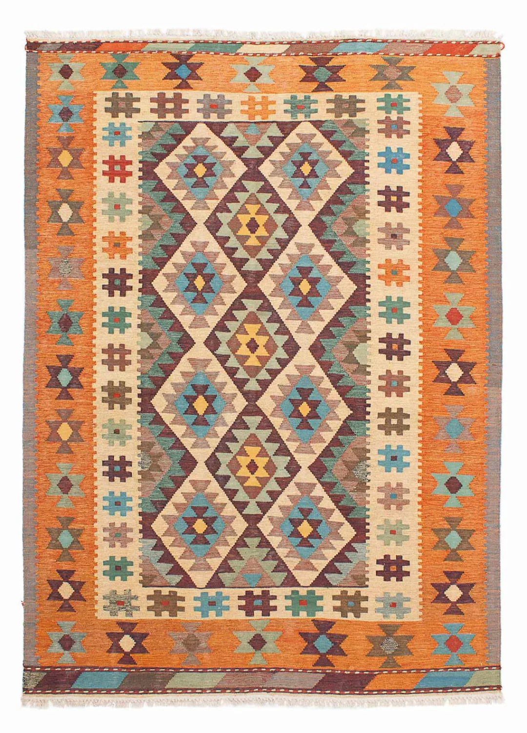 morgenland Wollteppich »Kelim - Oriental - 210 x 149 cm - mehrfarbig«, rech günstig online kaufen