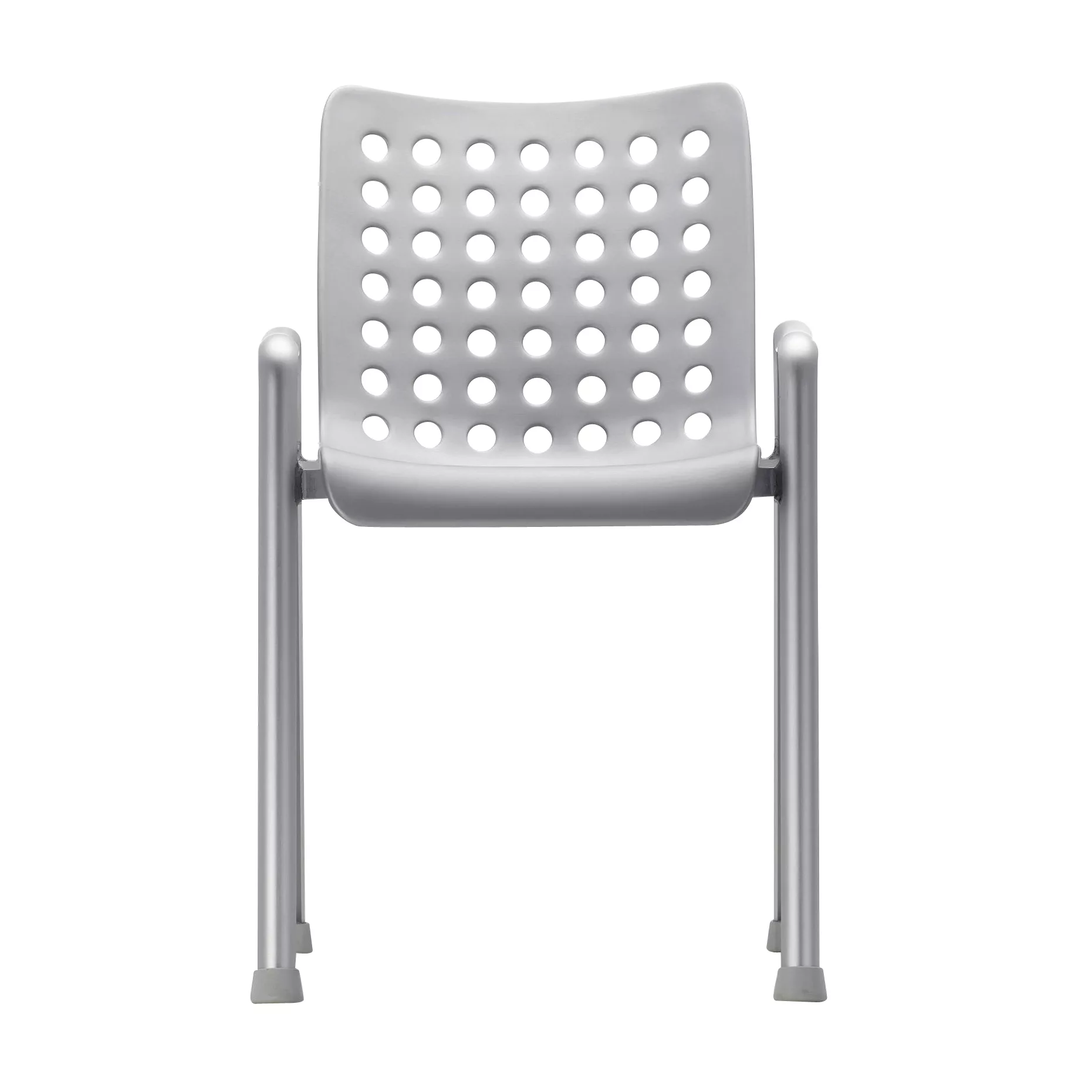 Vitra - Landi Outdoor Armlehnstuhl - aluminium/matteloxiert/91 Löcher/BxHxT günstig online kaufen