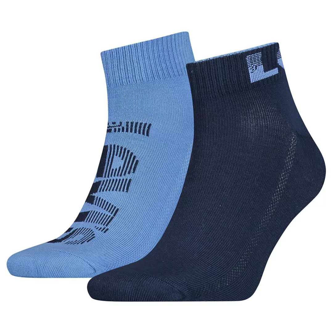 Levi´s ® Mid Cut Logo Socken 2 Paare EU 43-46 Blue Combo günstig online kaufen
