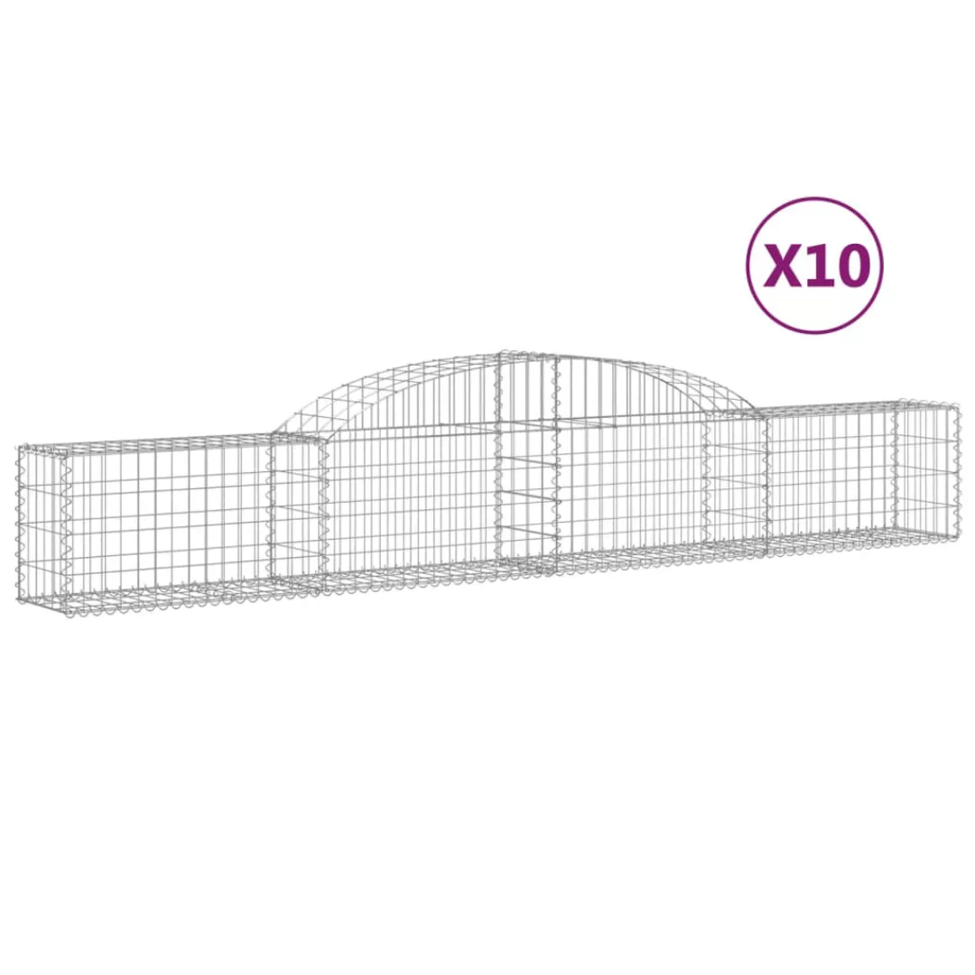 Vidaxl Gabionen Mit Hochbogen 10 Stk. 300x30x40/60 Cm Verzinktes Eisen günstig online kaufen