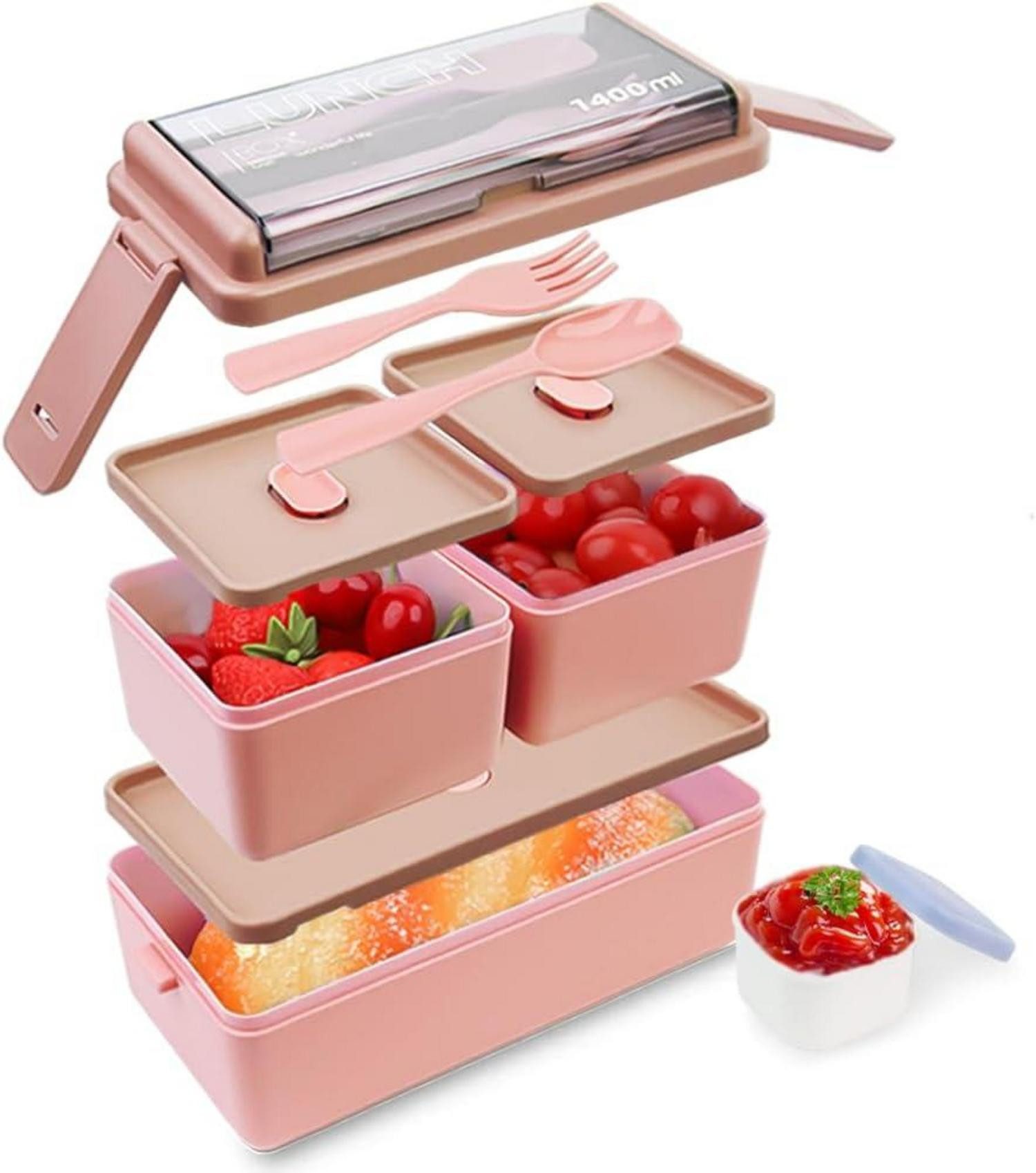 LuxusKollektion Aufbewahrungsbox Brotdose Kinder 1400ML Lunchbox günstig online kaufen