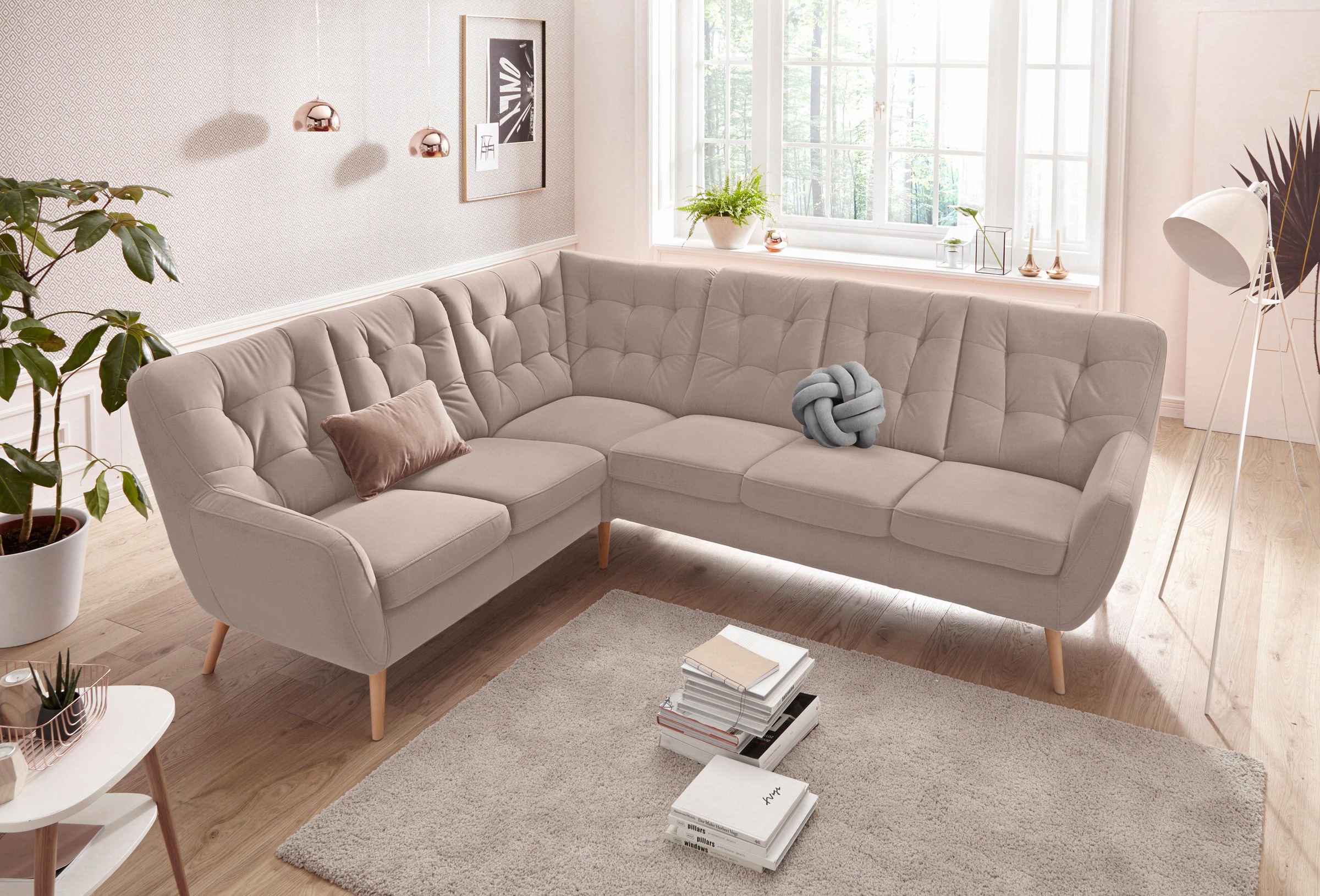 exxpo - sofa fashion Ecksofa "Scandi, bequem und komfortabel mit aufwendige günstig online kaufen