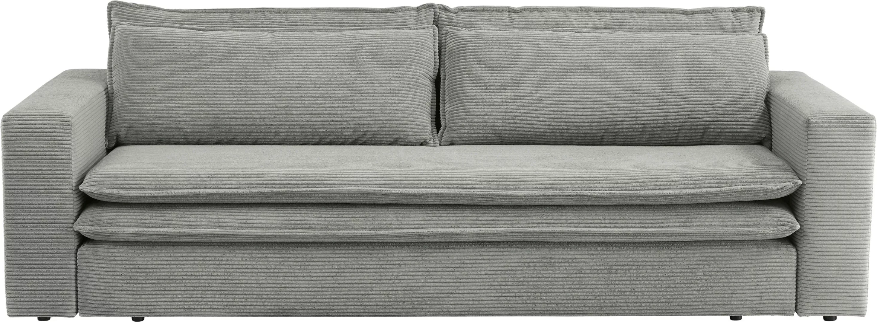 Places of Style 3-Sitzer »PIAGGE«, Cord-Bezug - mit Bettfunktion und Bettka günstig online kaufen