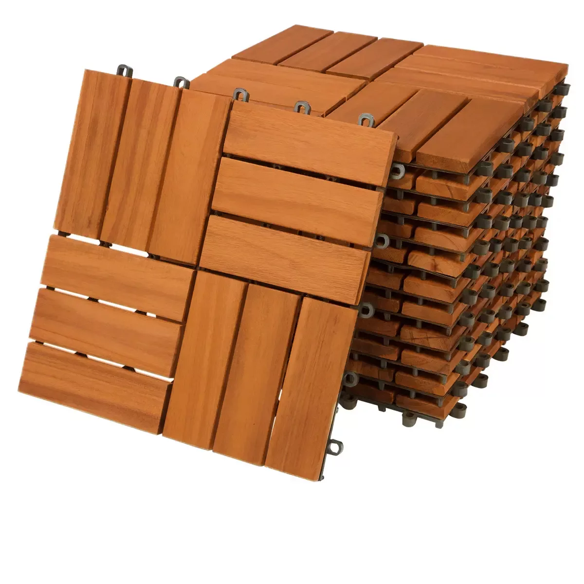 Holzfliese Akazie Mosaik 11er-Set 30x30cm günstig online kaufen