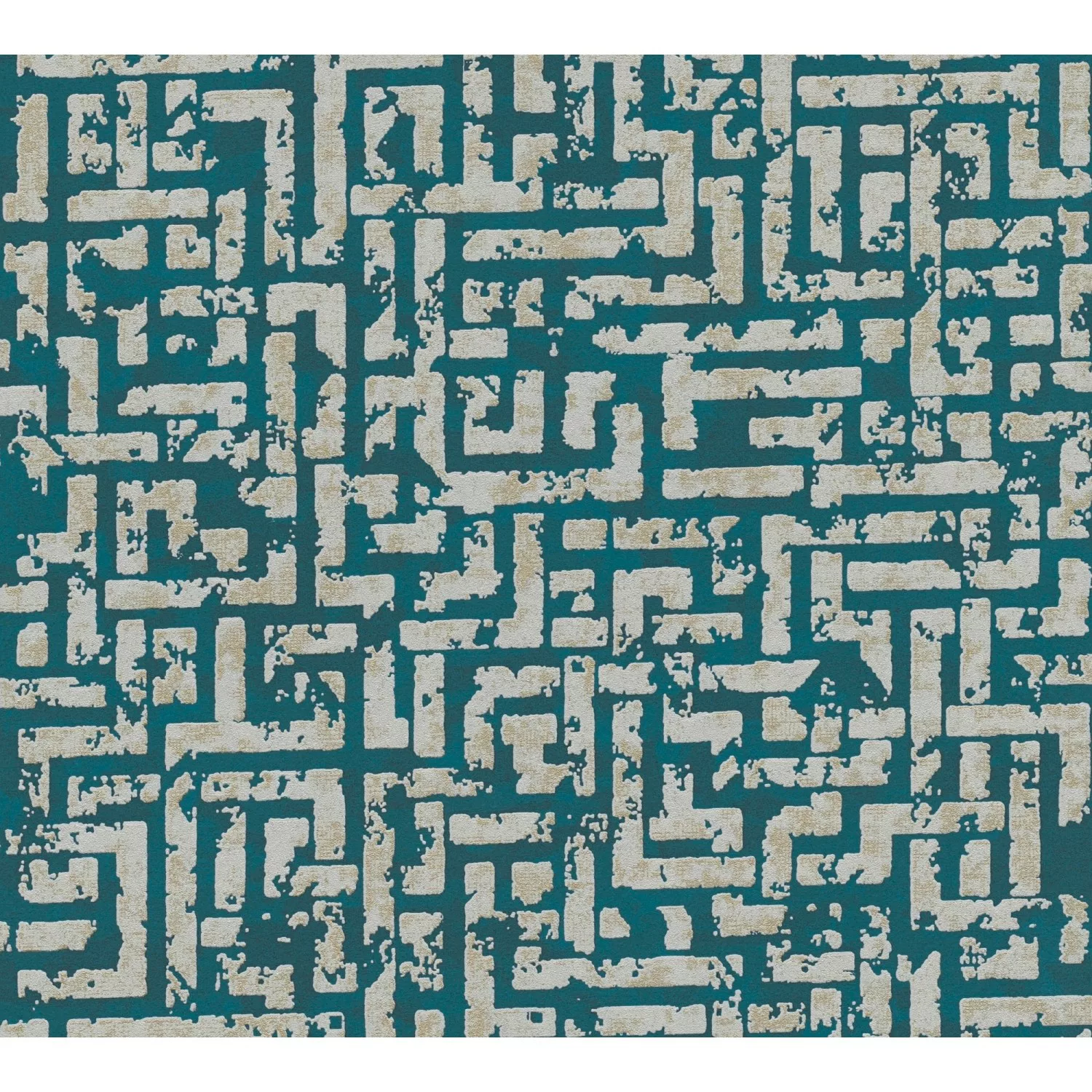 Bricoflor Japanische Tapete in Braun Gold Labyrinth Vliestapete Asiatisch I günstig online kaufen