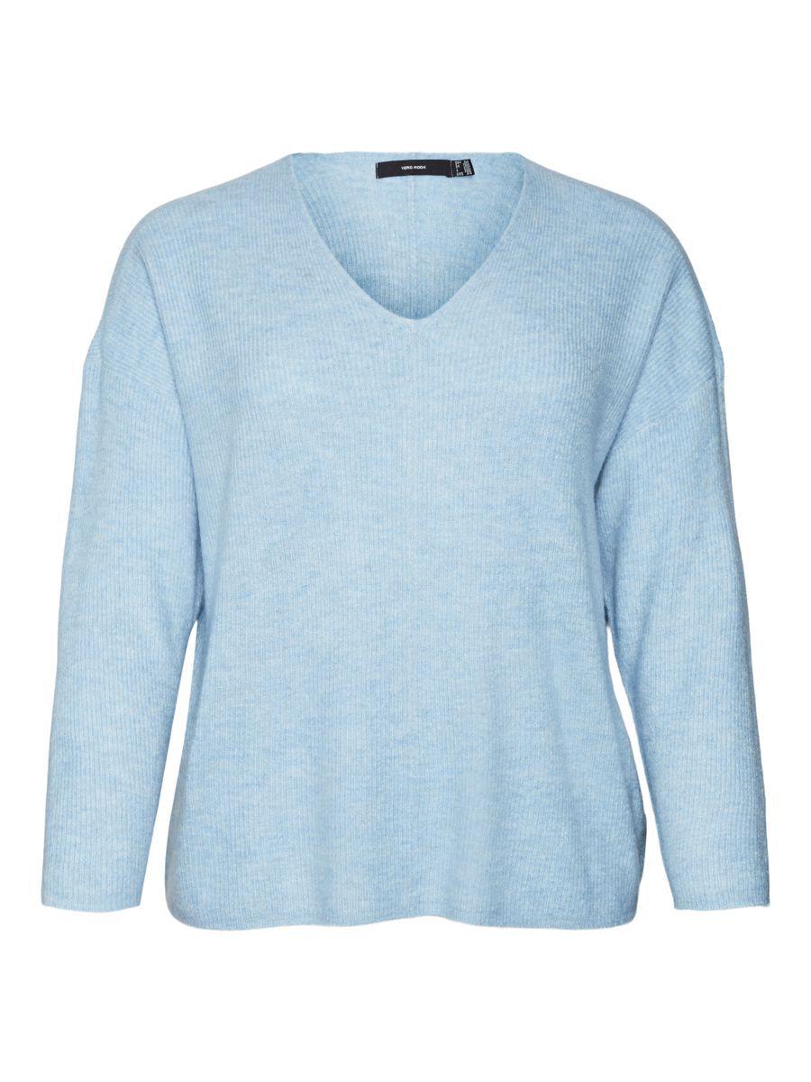 VERO MODA V-ausschnitt Pullover Damen Blau günstig online kaufen
