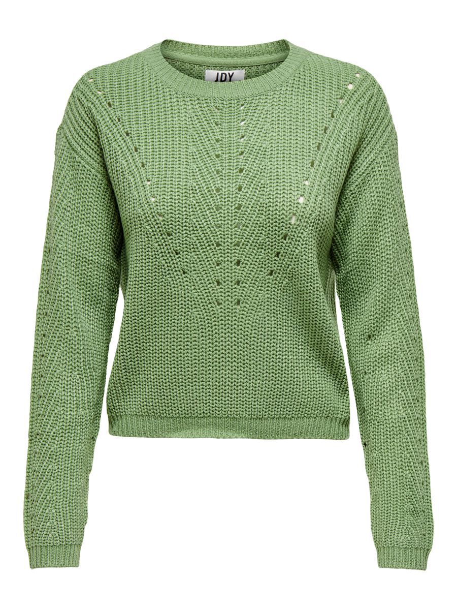 ONLY Einfarbiger Strickpullover Damen Grün günstig online kaufen