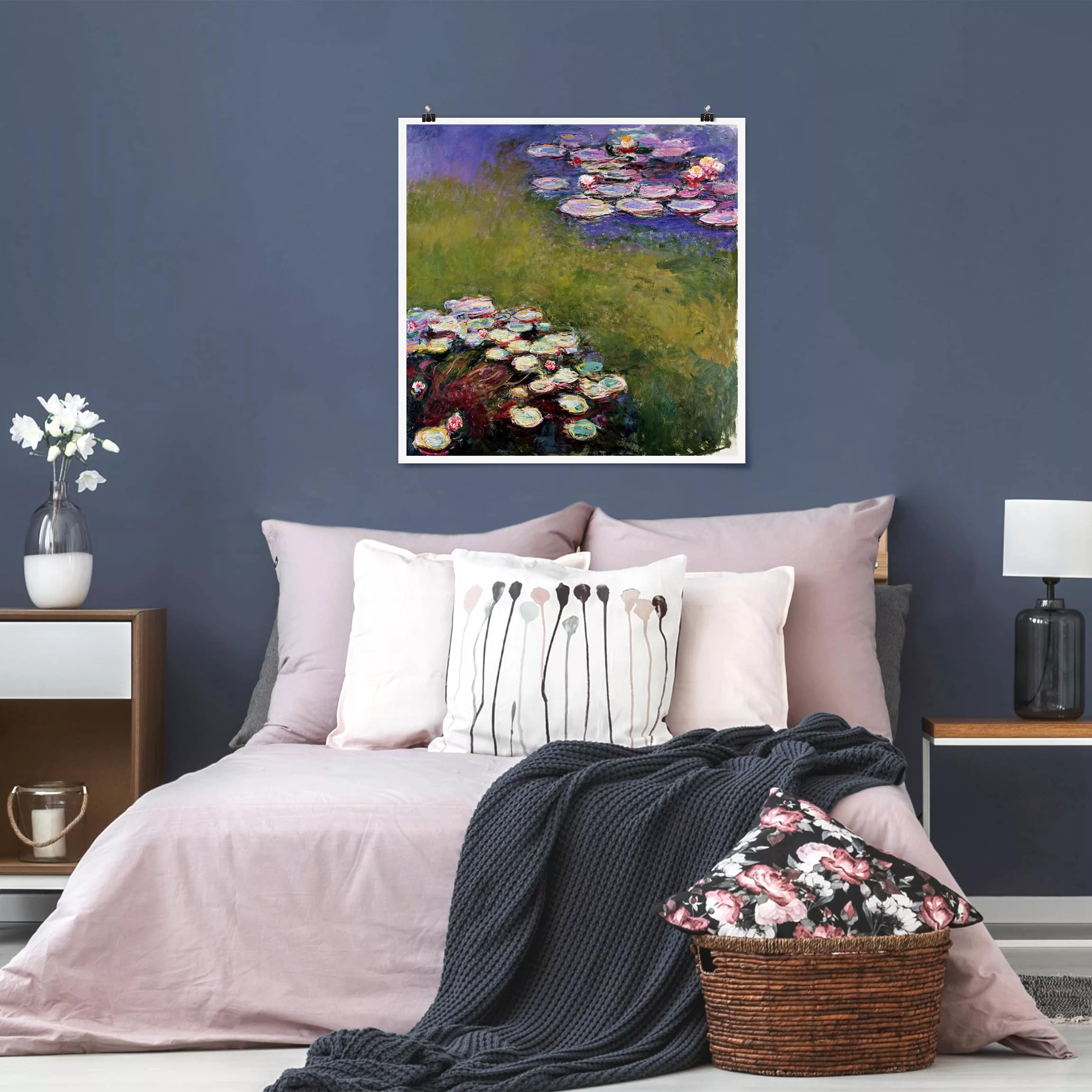 Poster Kunstdruck - Quadrat Claude Monet - Seerosen günstig online kaufen
