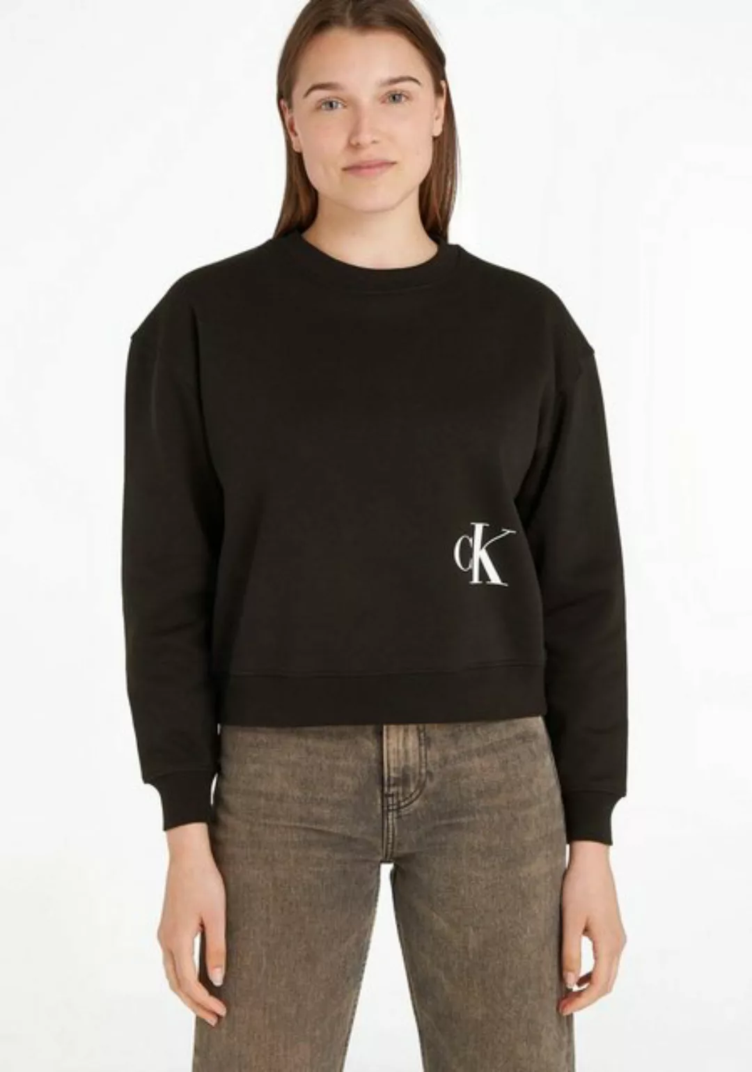 Calvin Klein Jeans Sweater in lockerer Passform günstig online kaufen