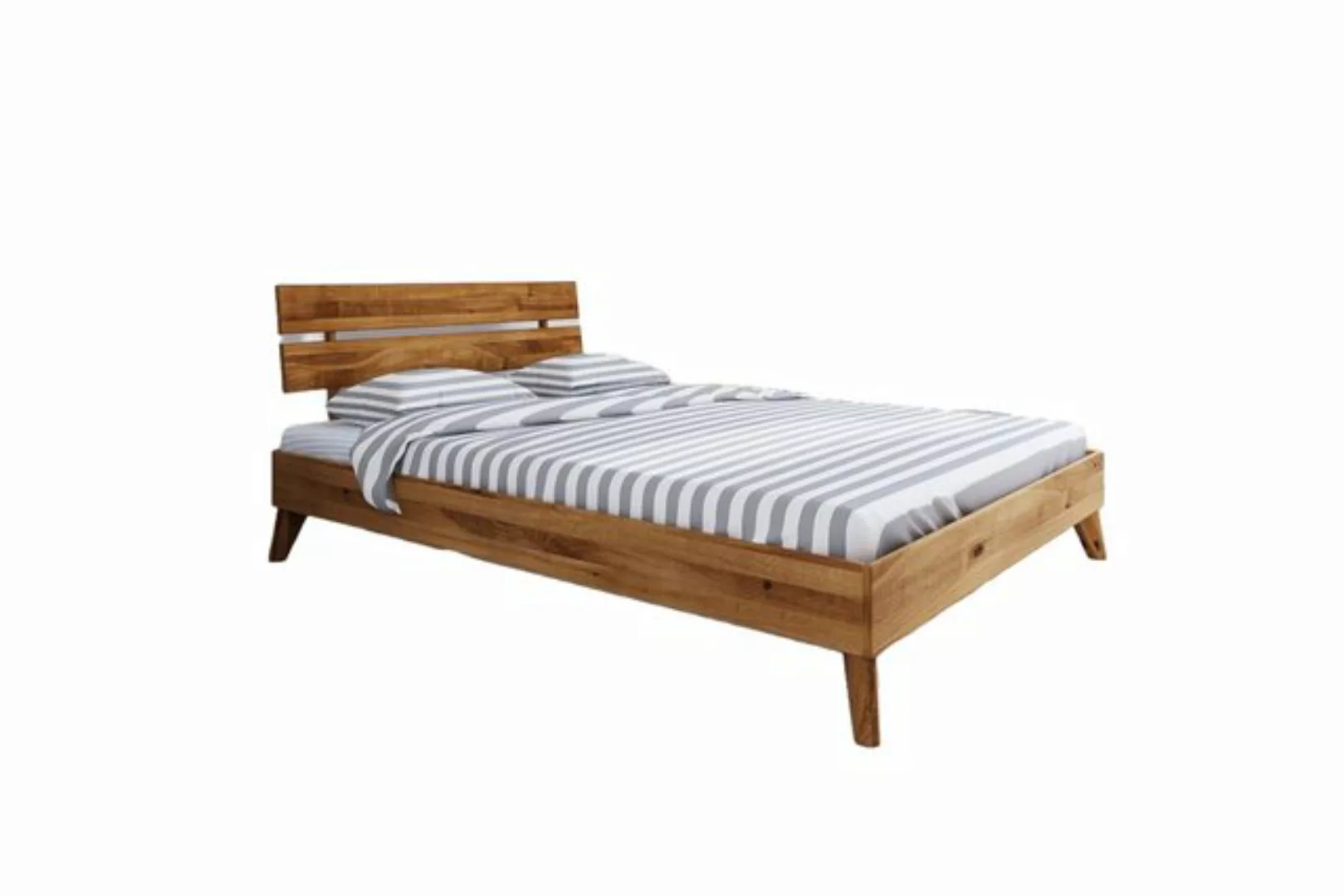 Natur24 Bett Bett Gerg 2 Sonderlänge 180x220 Wildeiche Holzkopfteil und Hol günstig online kaufen