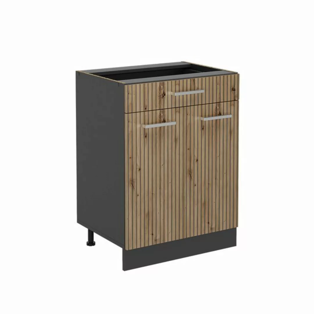 Vicco Unterschrank R-Line, Artisan-Eiche/Anthrazit, 80 cm, AP Marmor günstig online kaufen